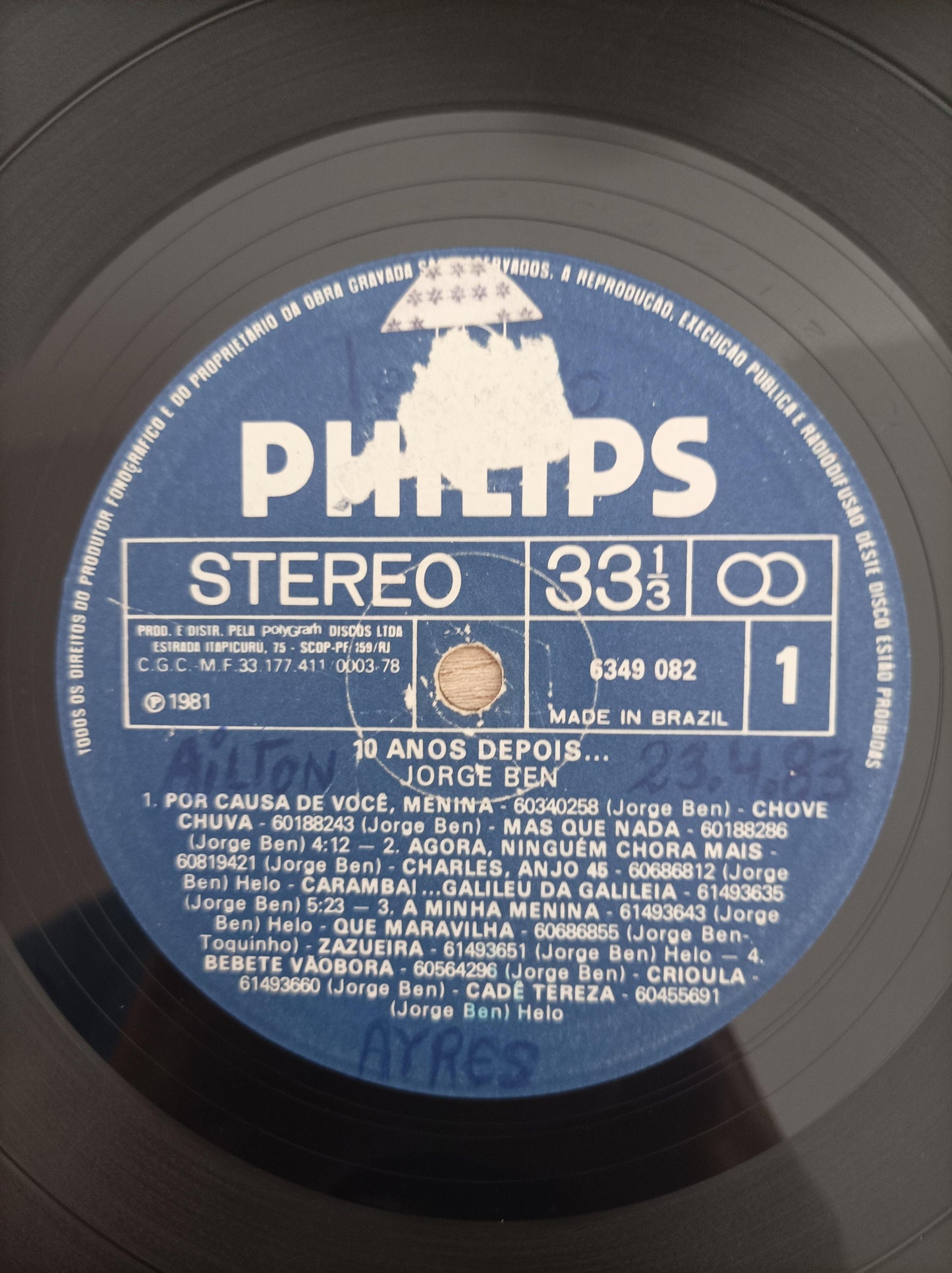 Lp Vinil Jorge Ben 10 Anos Depois Capa Dupla