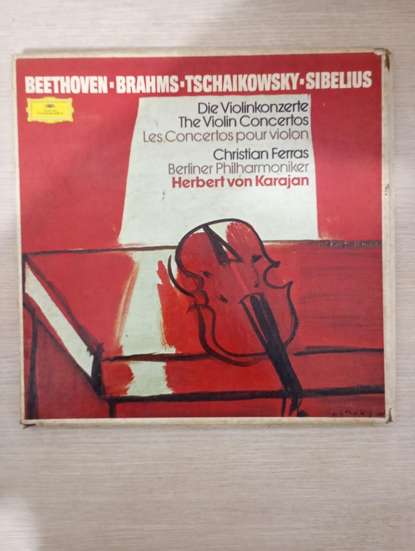 Lp Vinil Box Beethoven Brahms The Violin Concertos Triplo