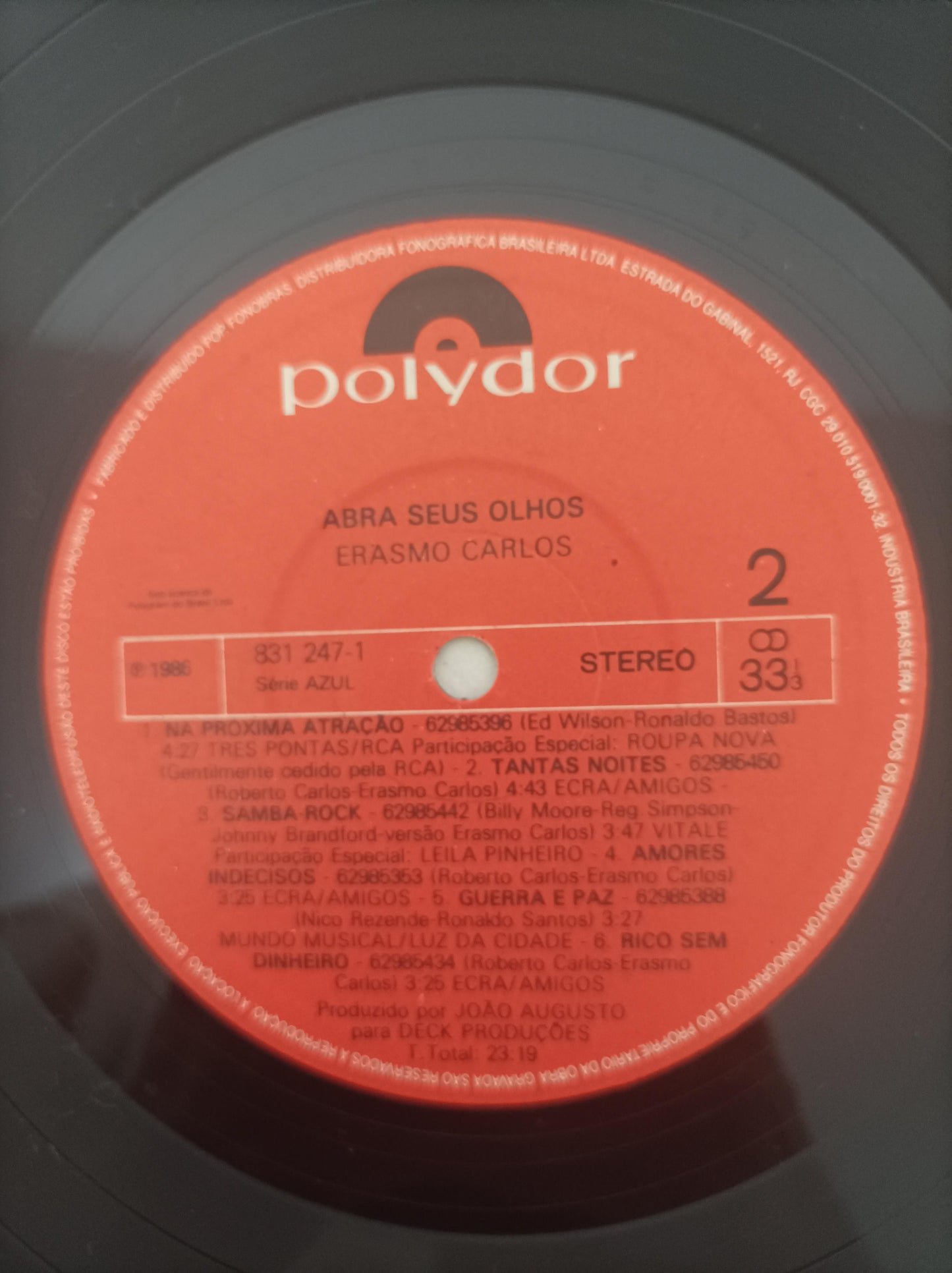 Disco Vinil Abra Seus Olhos Erasmo Carlos Com Encarte A
