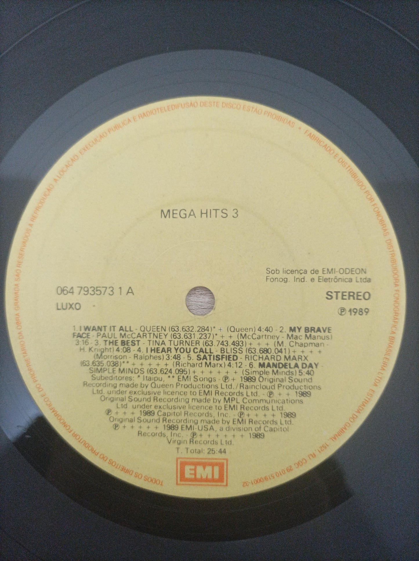 Disco Vinil Hits 3 Mega A