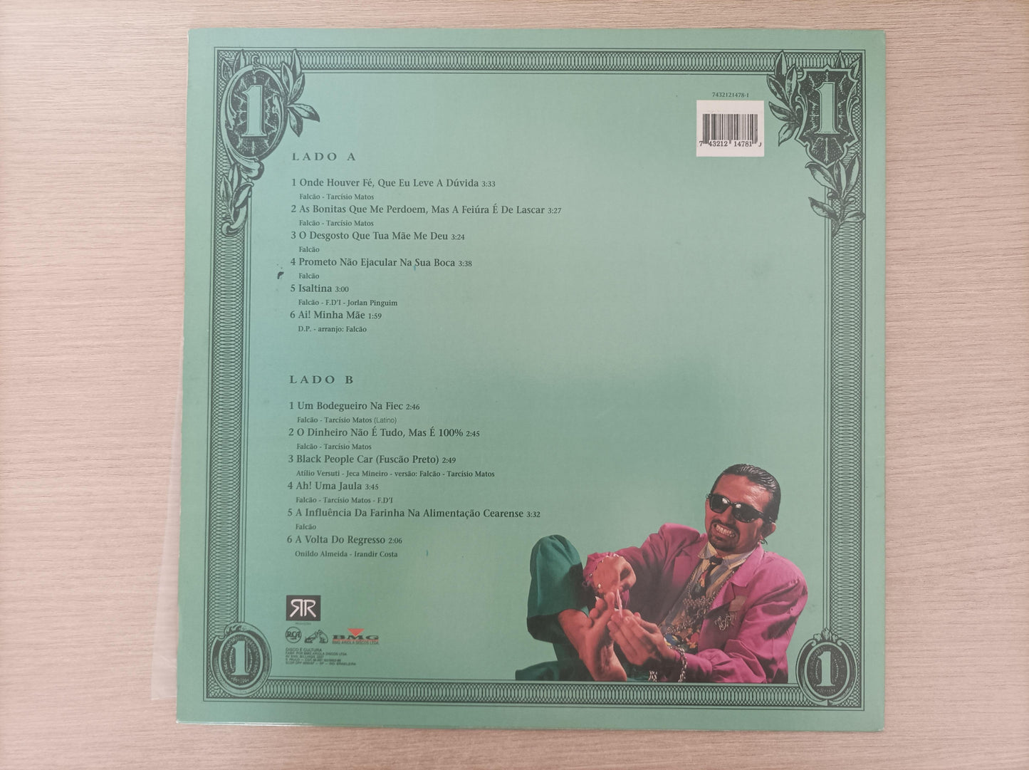 Lp Vinil Falcão O Dinheiro Não É Tudo Mas É 100% Com Encarte