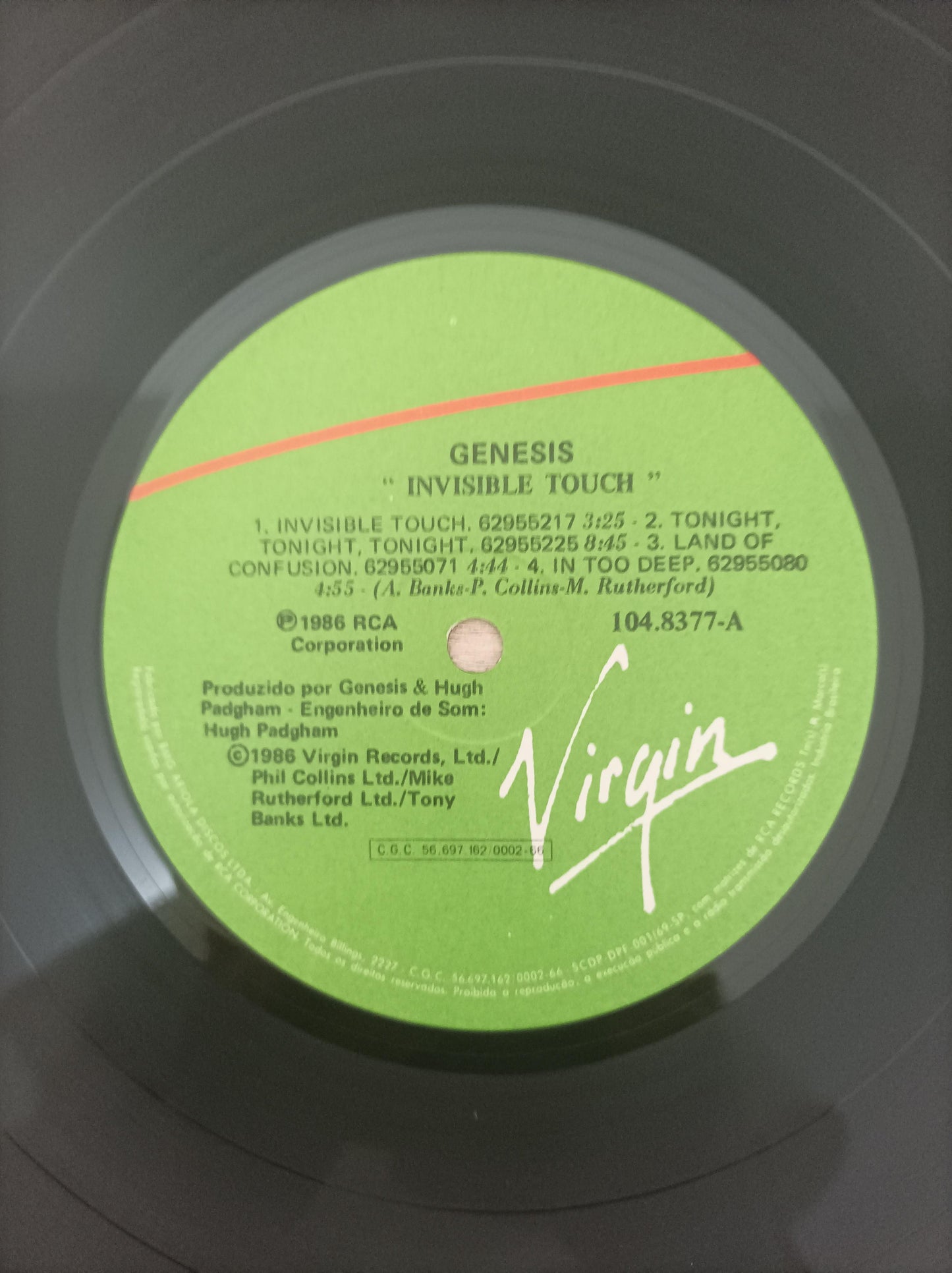 Disco Vinil Invisible Touch Genesis A