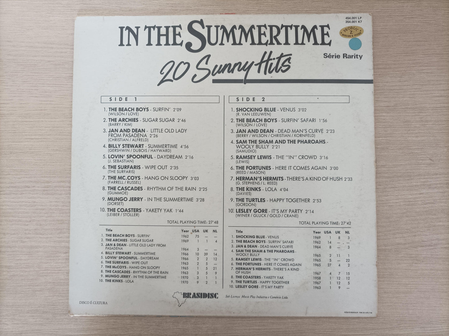 Lp Vinil In The Summertime 20 Sunny Hits