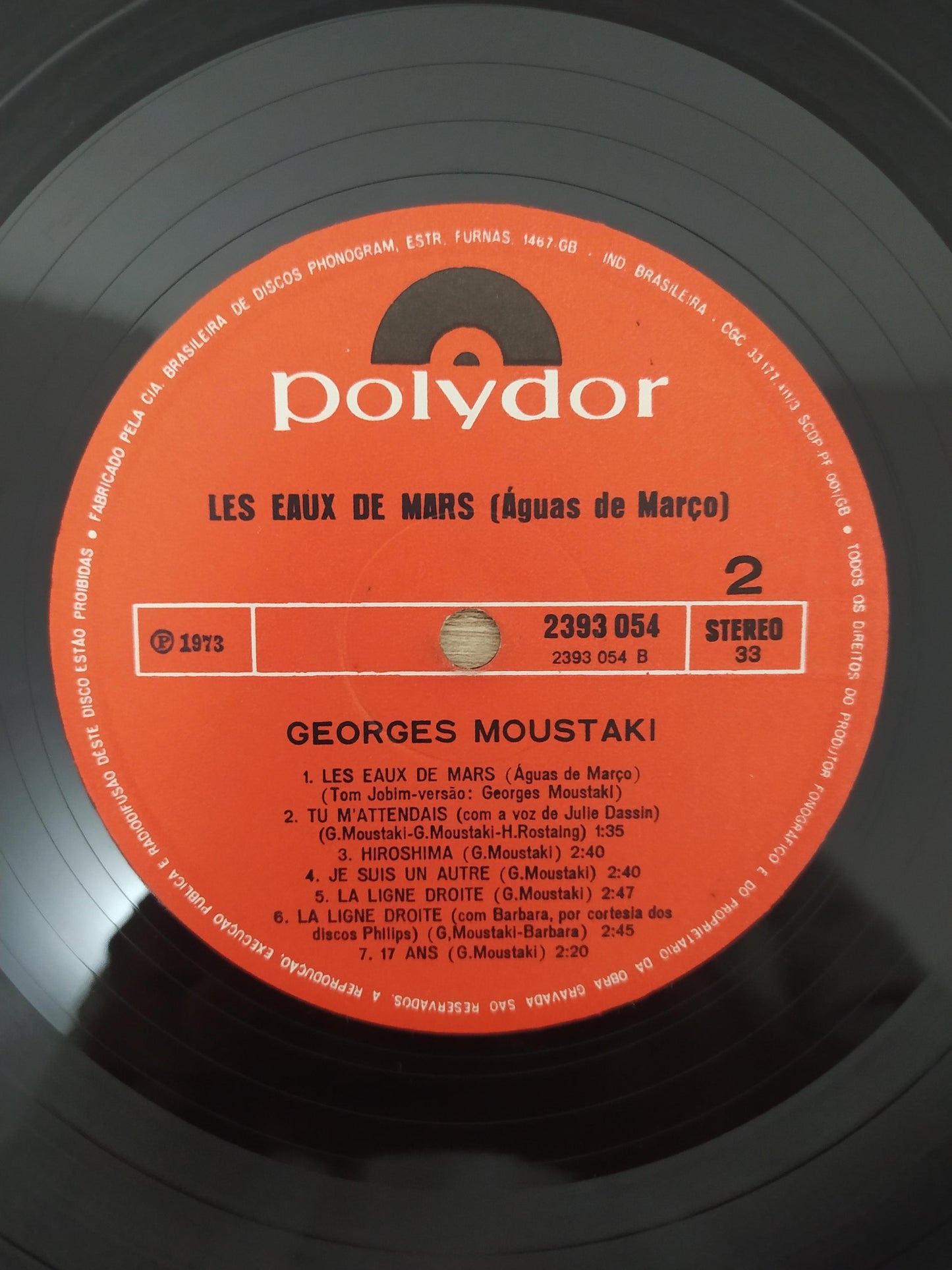 Lp Vinil Georges Moustaki Les Eaux De Mars (Águas De Março)