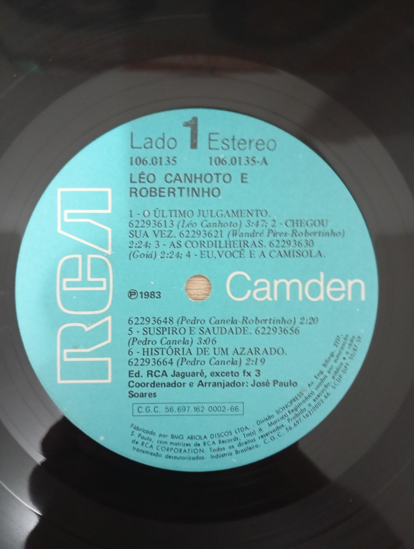 Lp Vinil Léo Canhoto e Robertinho 1983
