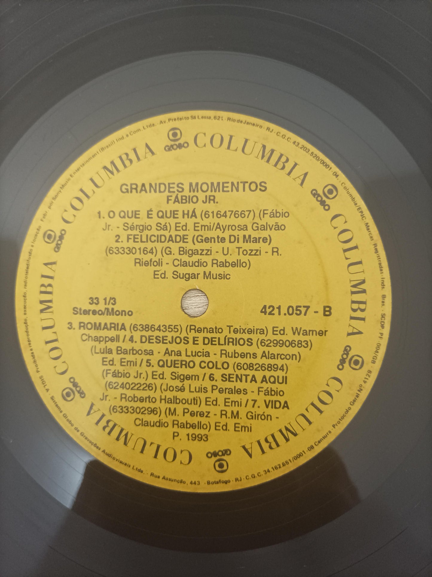 Lp Vinil Fábio Jr. Grandes Momentos