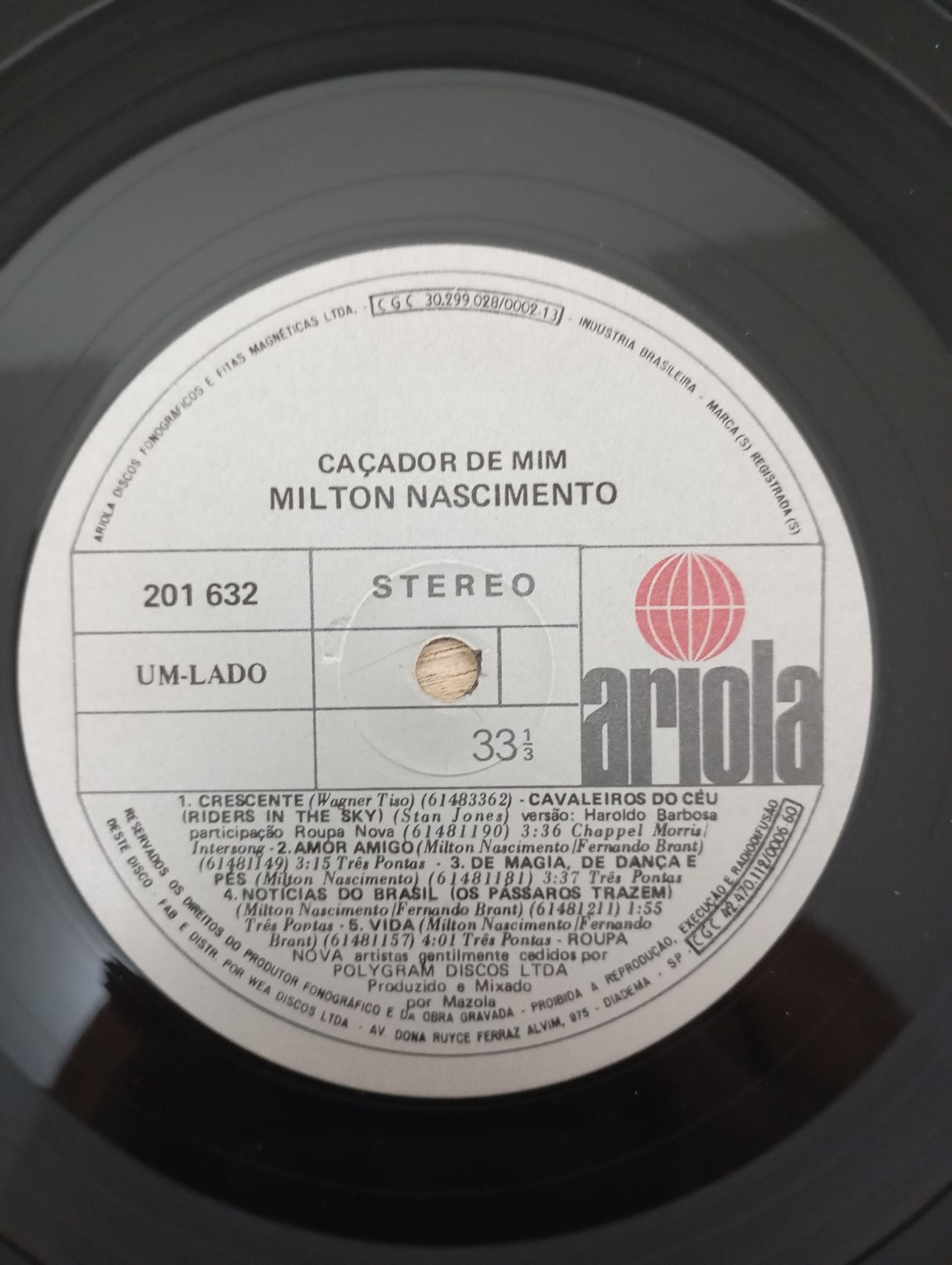 Disco Vinil Caçador De Mim Milton Nascimento Com Encarte A