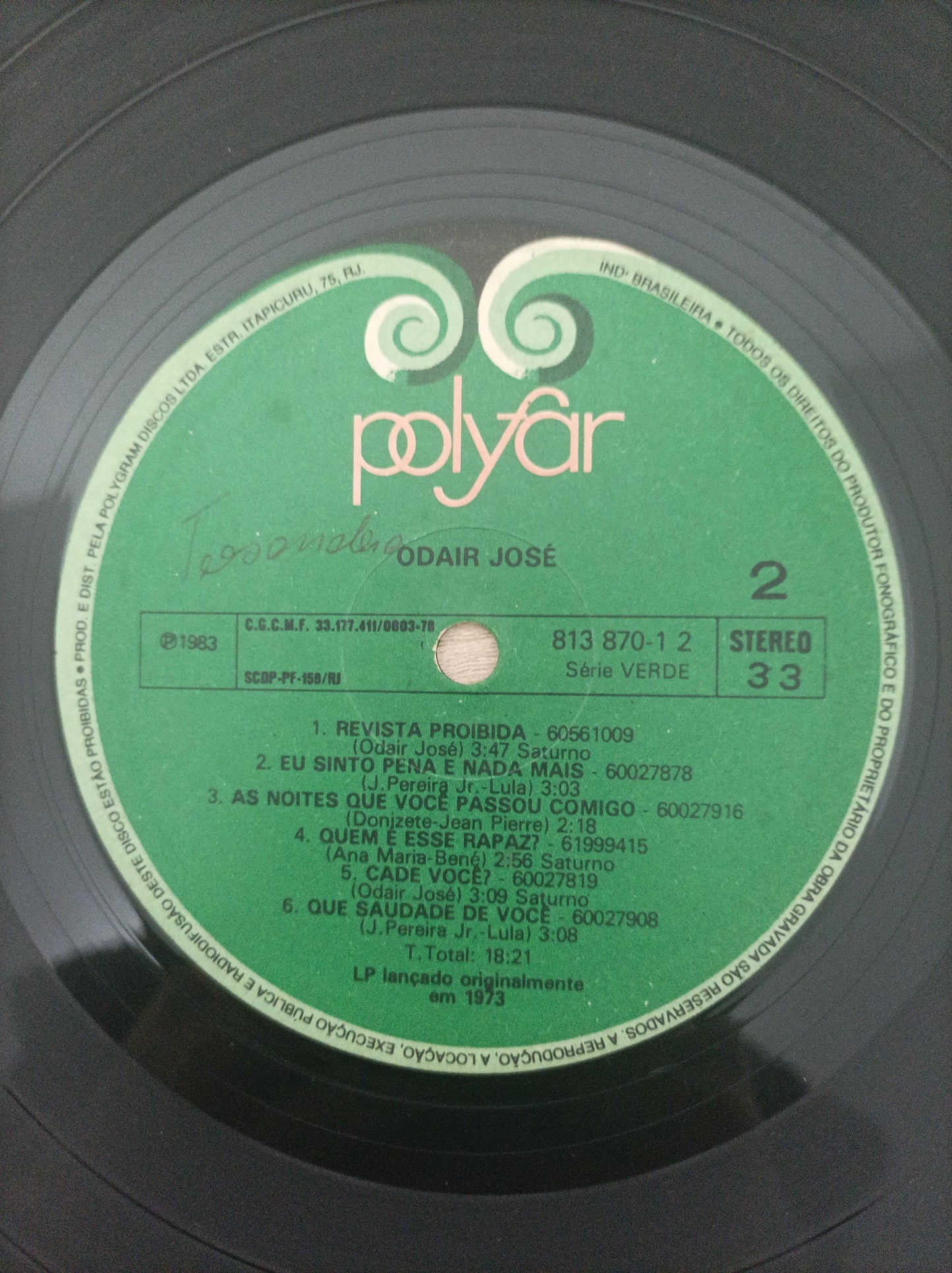 Lp Vinil Odair José 1983