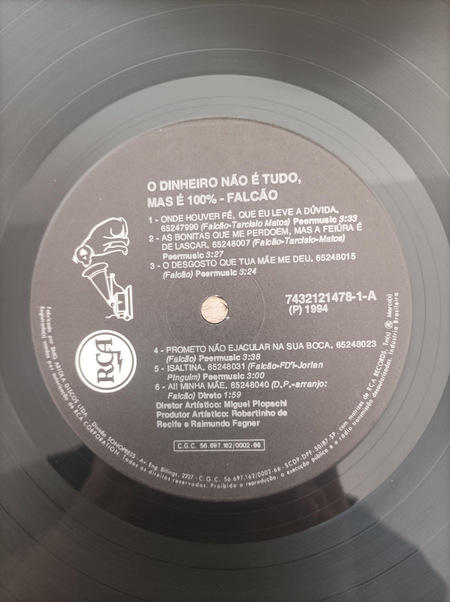 Lp Vinil Falcão O Dinheiro Não É Tudo Mas É 100% Com Encarte