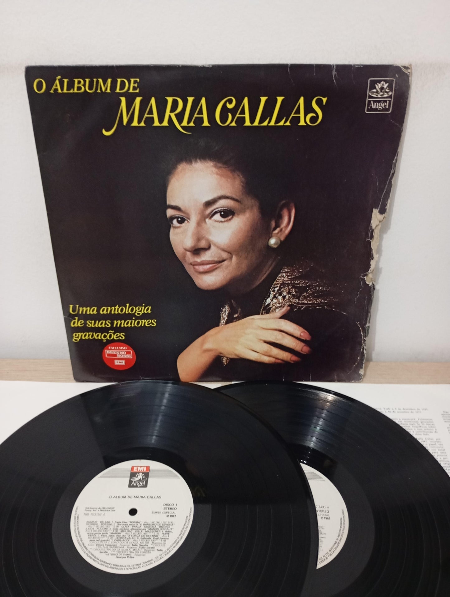 Lp Vinil O Álbum de Maria Callas Duplo Com Encartes