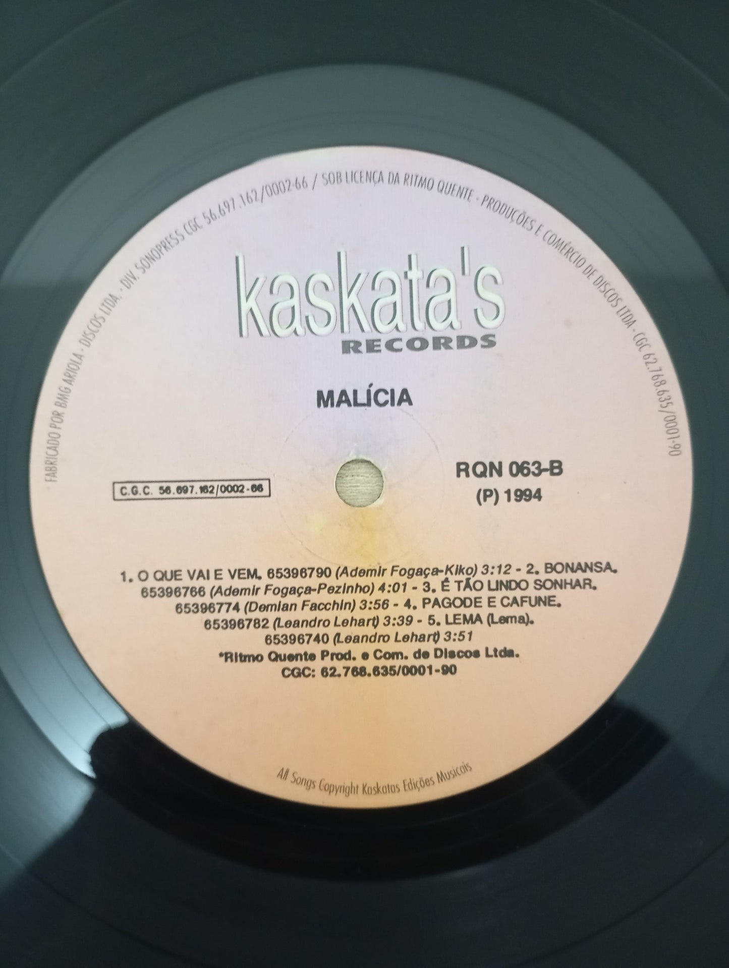 Lp Vinil Grupo Malícia Pagode E Cafuné