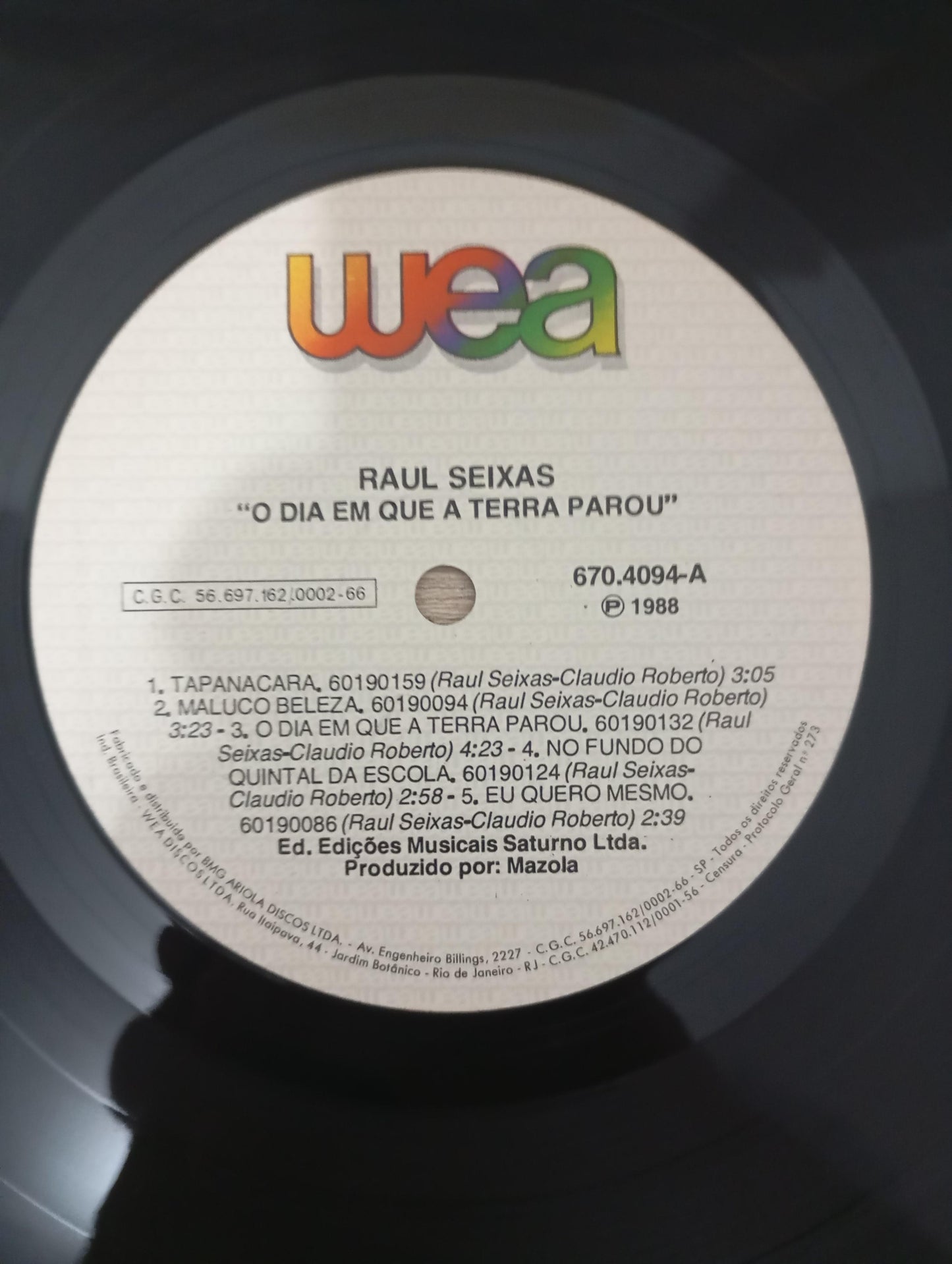Lp Vinil Raul Seixas O Dia Em Que A Terra Parou Capa Dupla