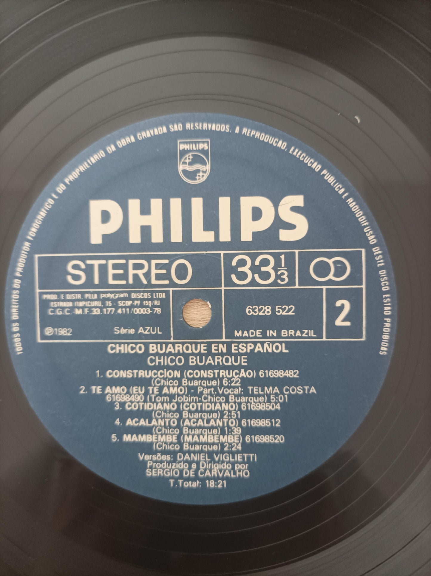 Disco Vinil En español Chico Buarque A