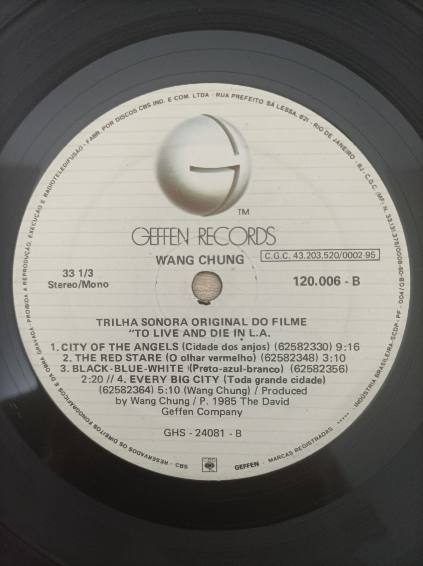 Lp Vinil Wang Chung To Live And Die In L.A.