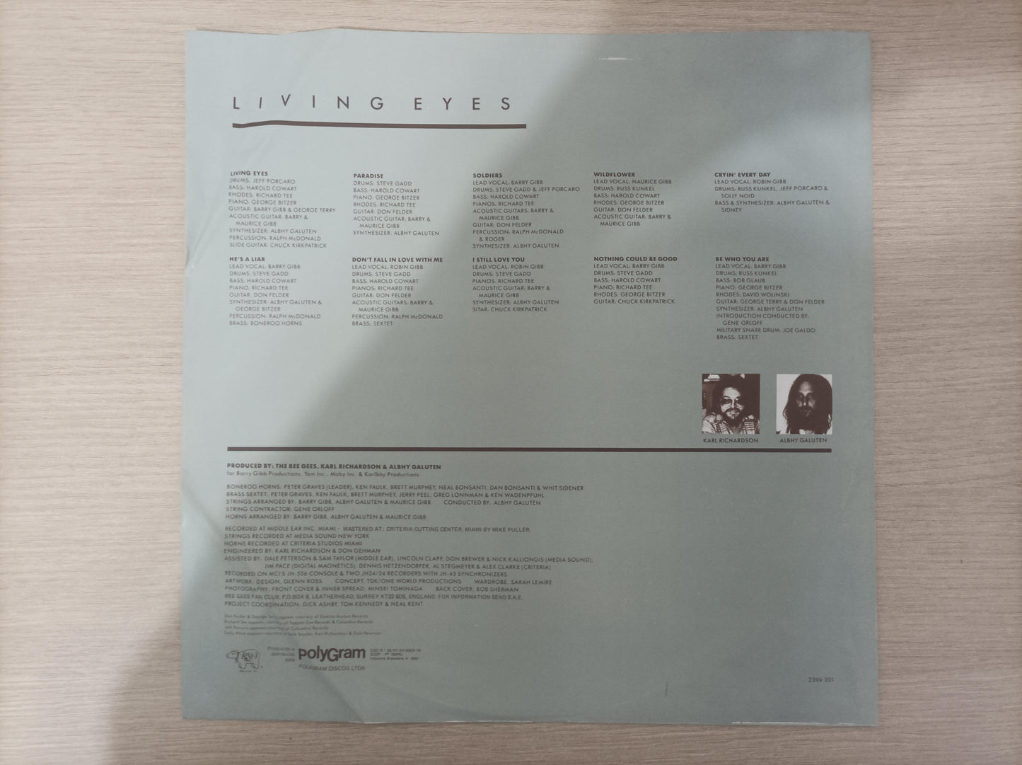 Lp Vinil Bee Gees Living Eyes Capa Dupla Com Encarte
