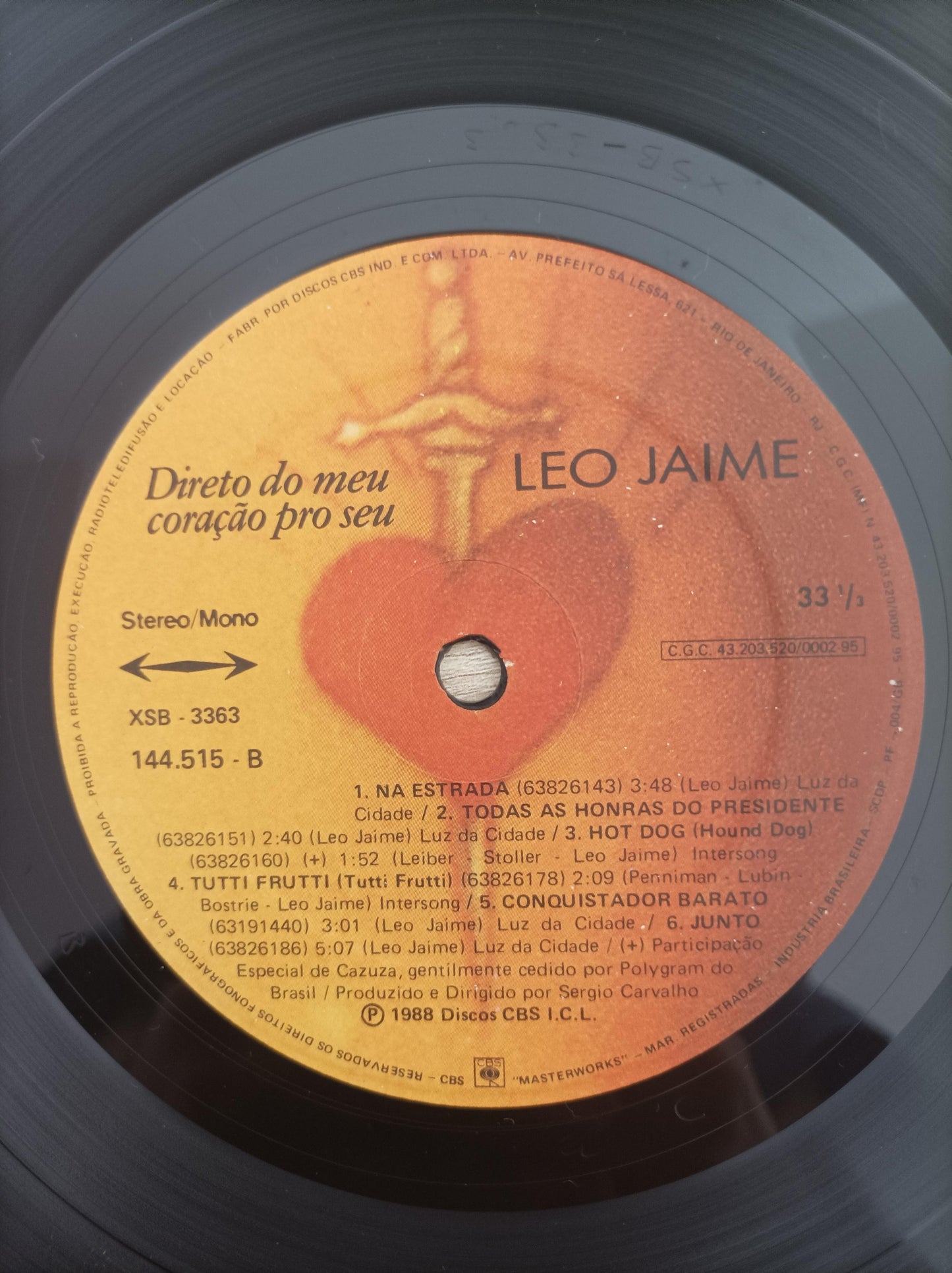 Lp Vinil Leo Jaime Direto Do Meu Coração Pro Seu
