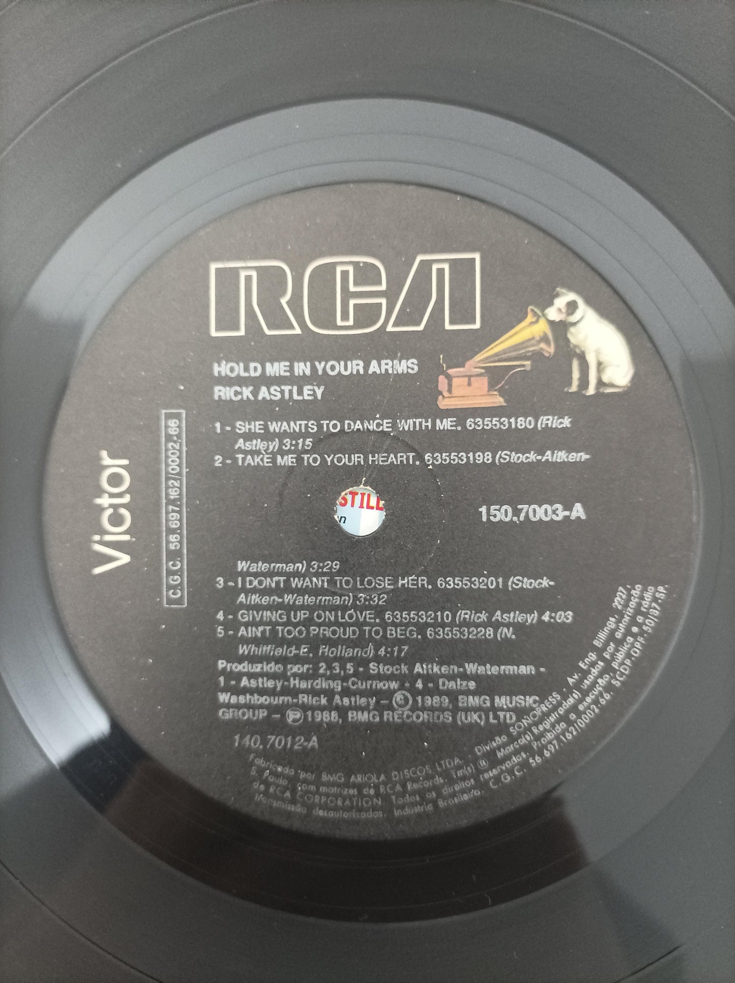 Lp Vinil Rick Astley Hold Me In Your Arms Com Encarte