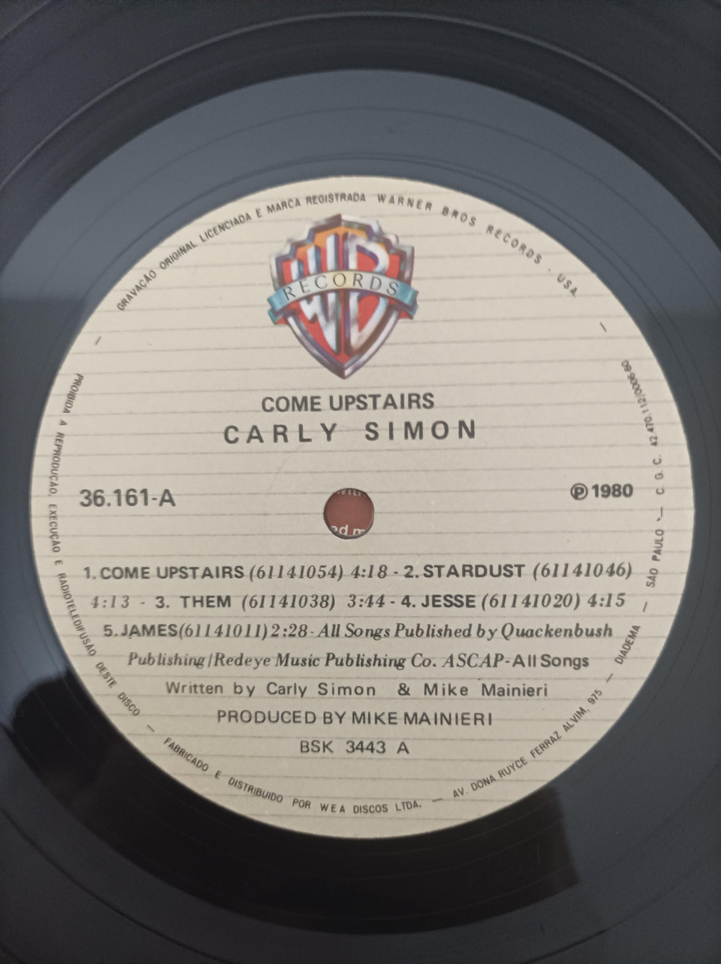 Lp Vinil Carly Simon Come Upstairs Com Encarte