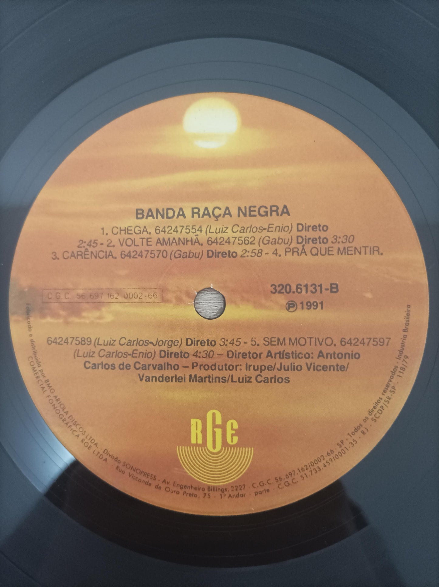 Disco Vinil 1991 Raça Negra A