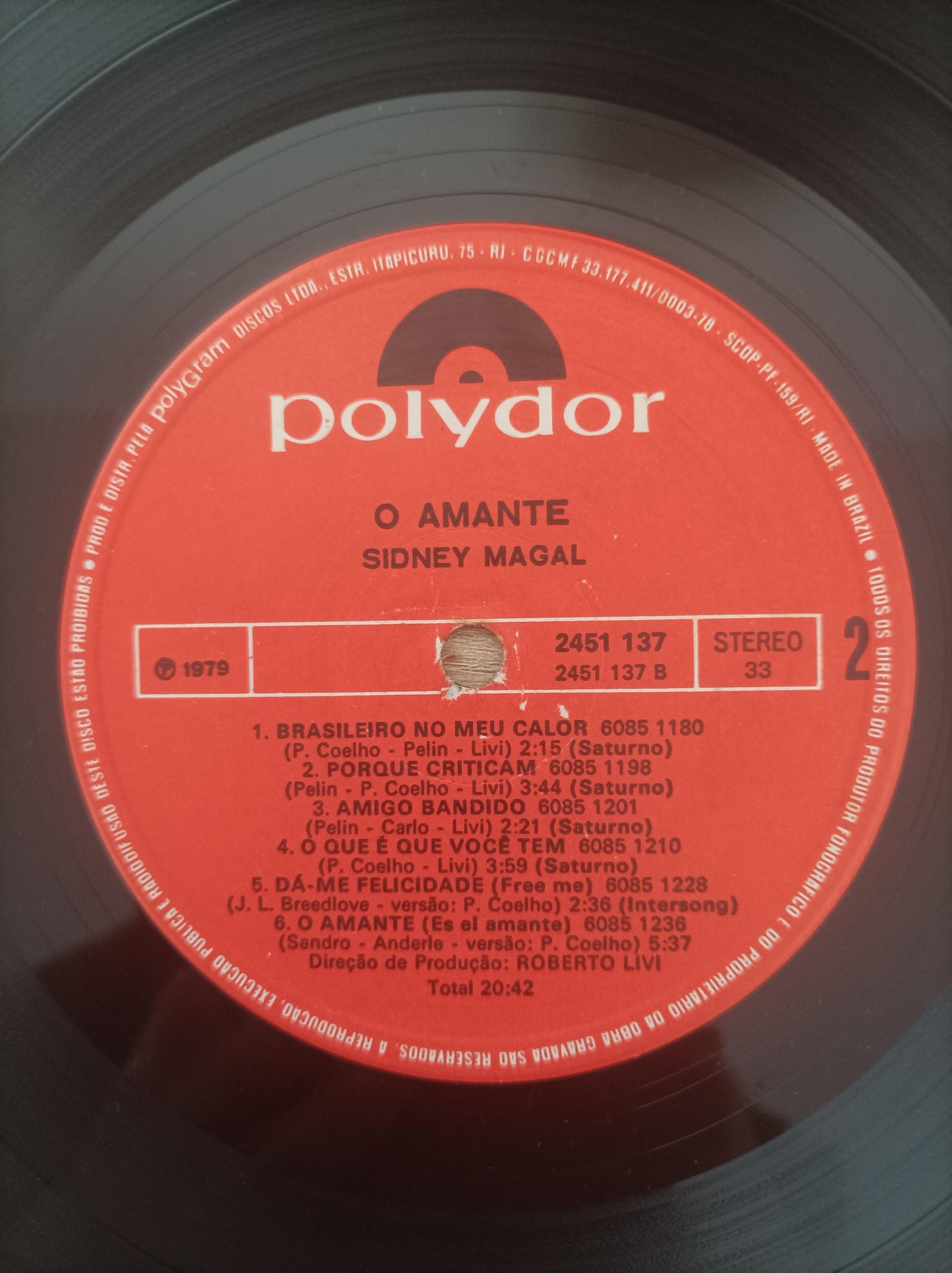 Lp Vinil Sidney Magal O Amante
