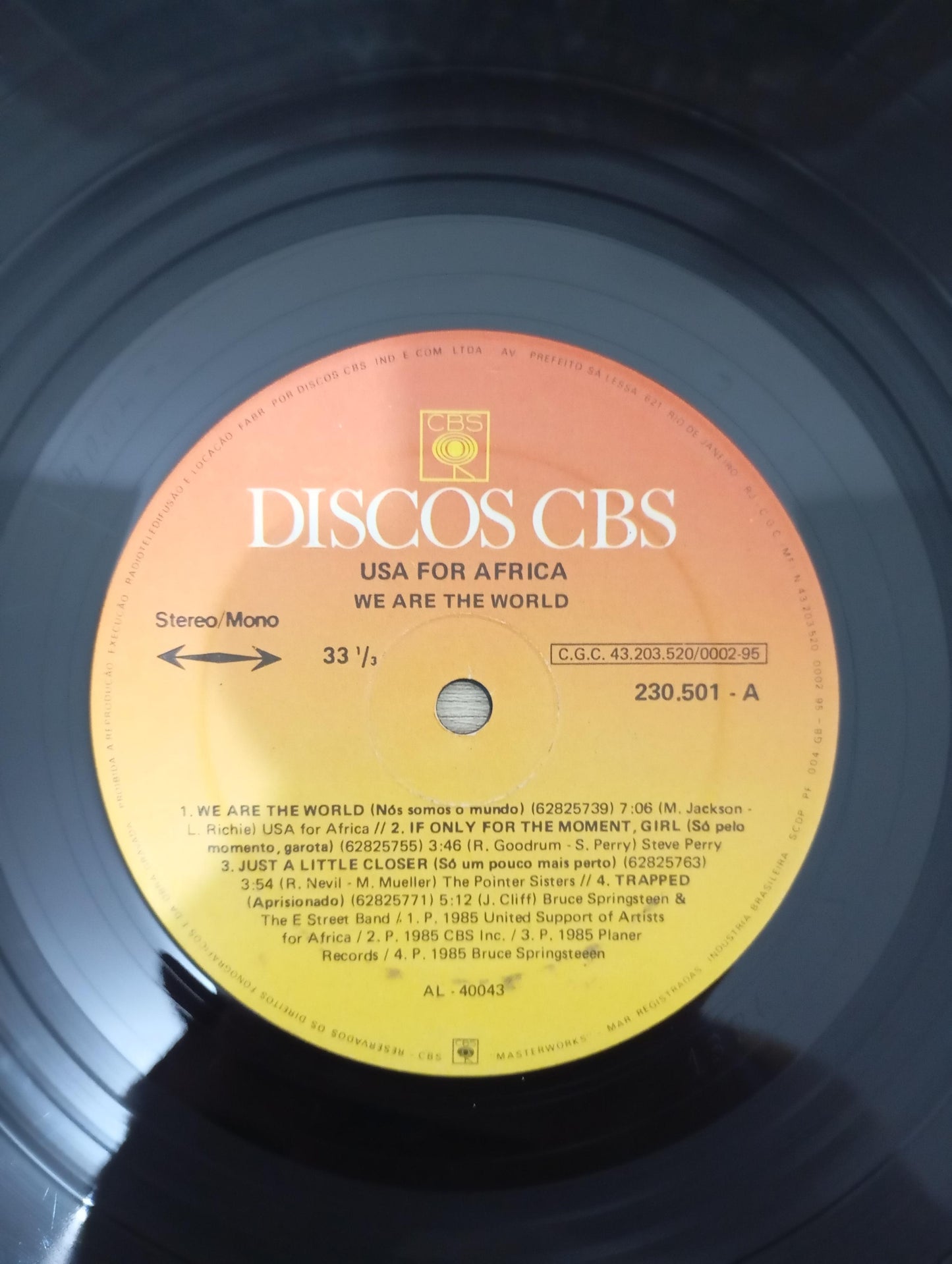 Lp Vinil USA For Africa We Are The World Capa Dupla