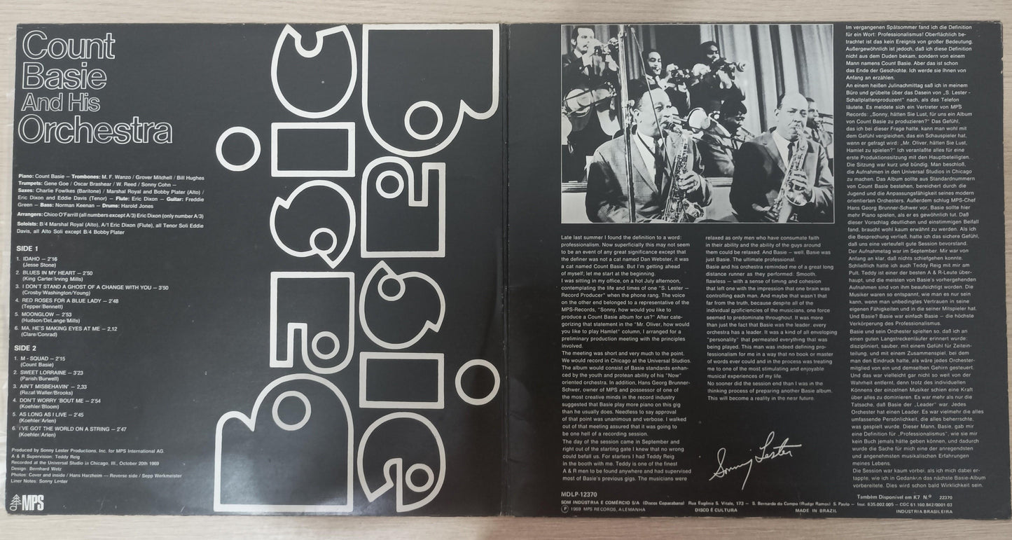 Lp Vinil Count Basie Orchestra Basic Basie Capa Dupla