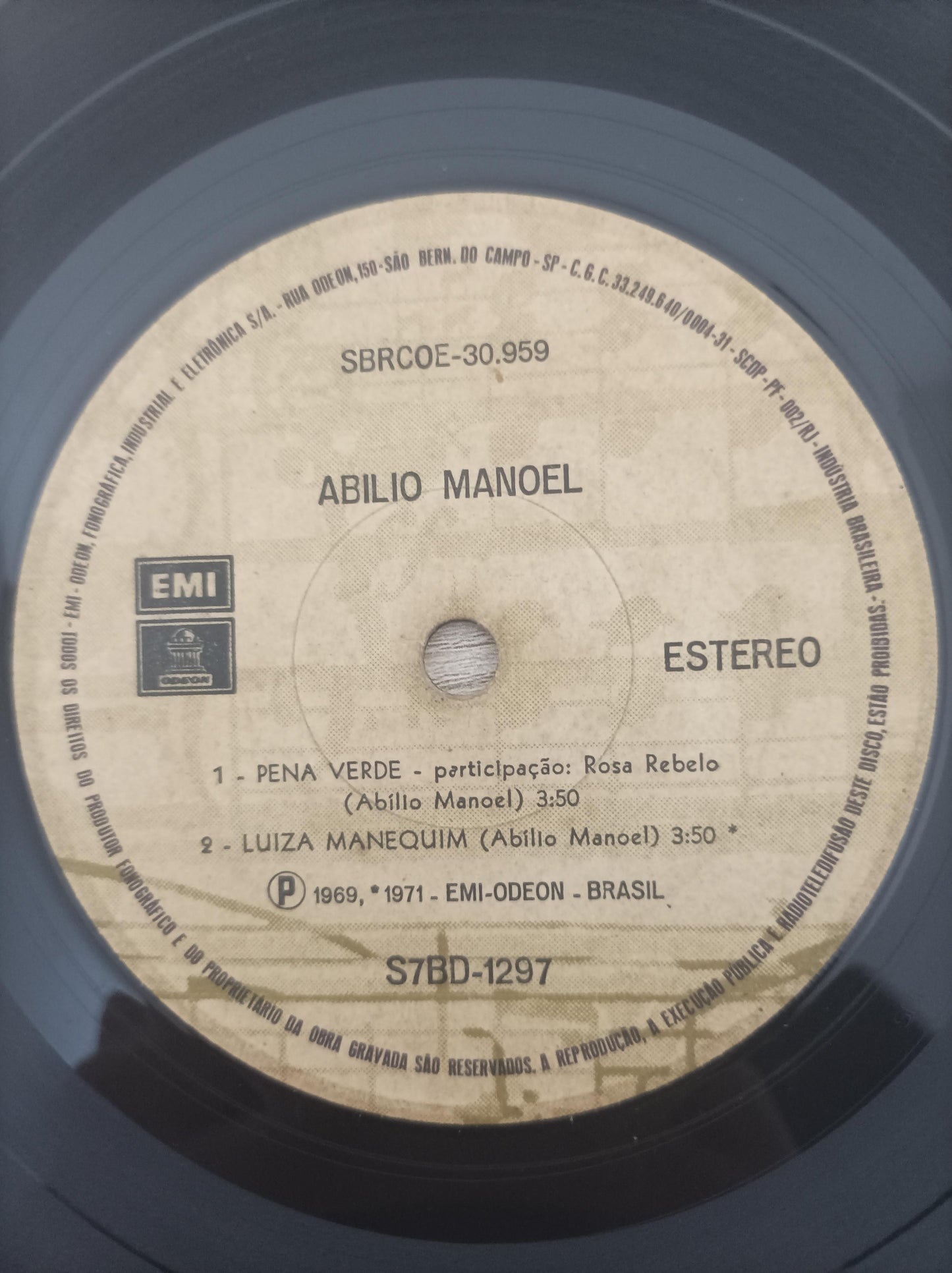 Compacto Vinil Abílio Manoel Pena Verde / Luiza Manequim