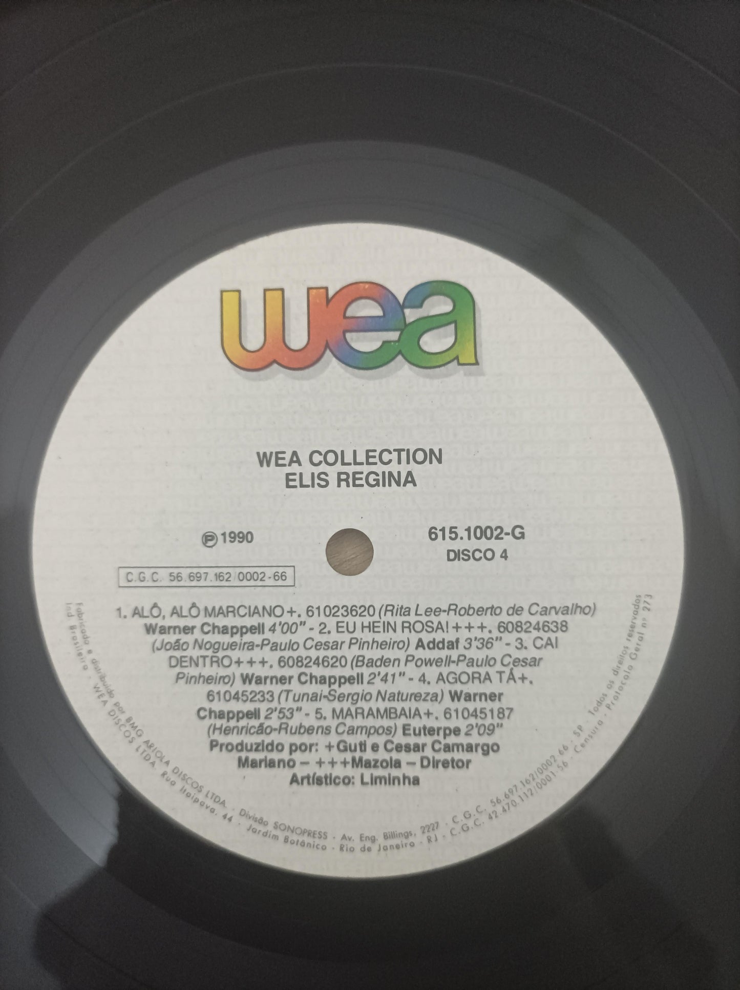 Lp Vinil Box Elis Regina WEA Collection Quádruplo C/ Encarte