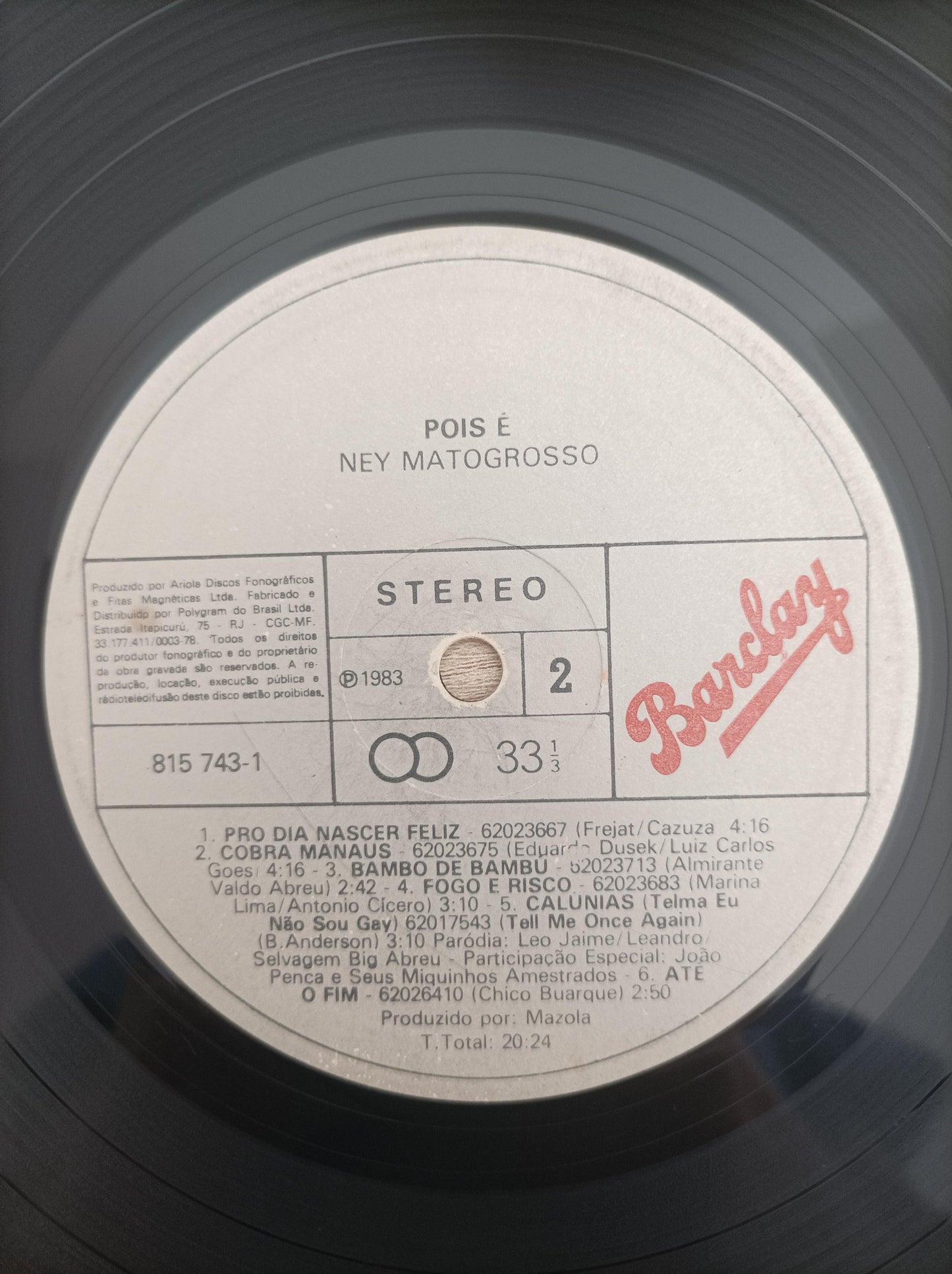 Lp Vinil Ney Matogrosso ...Pois É
