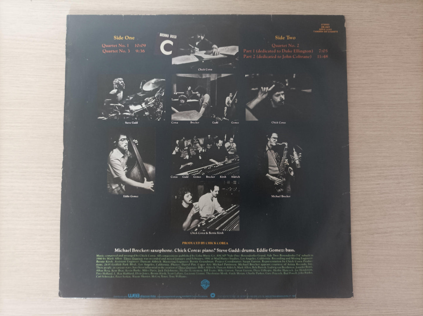 Lp Vinil Chick Corea Three Quartets