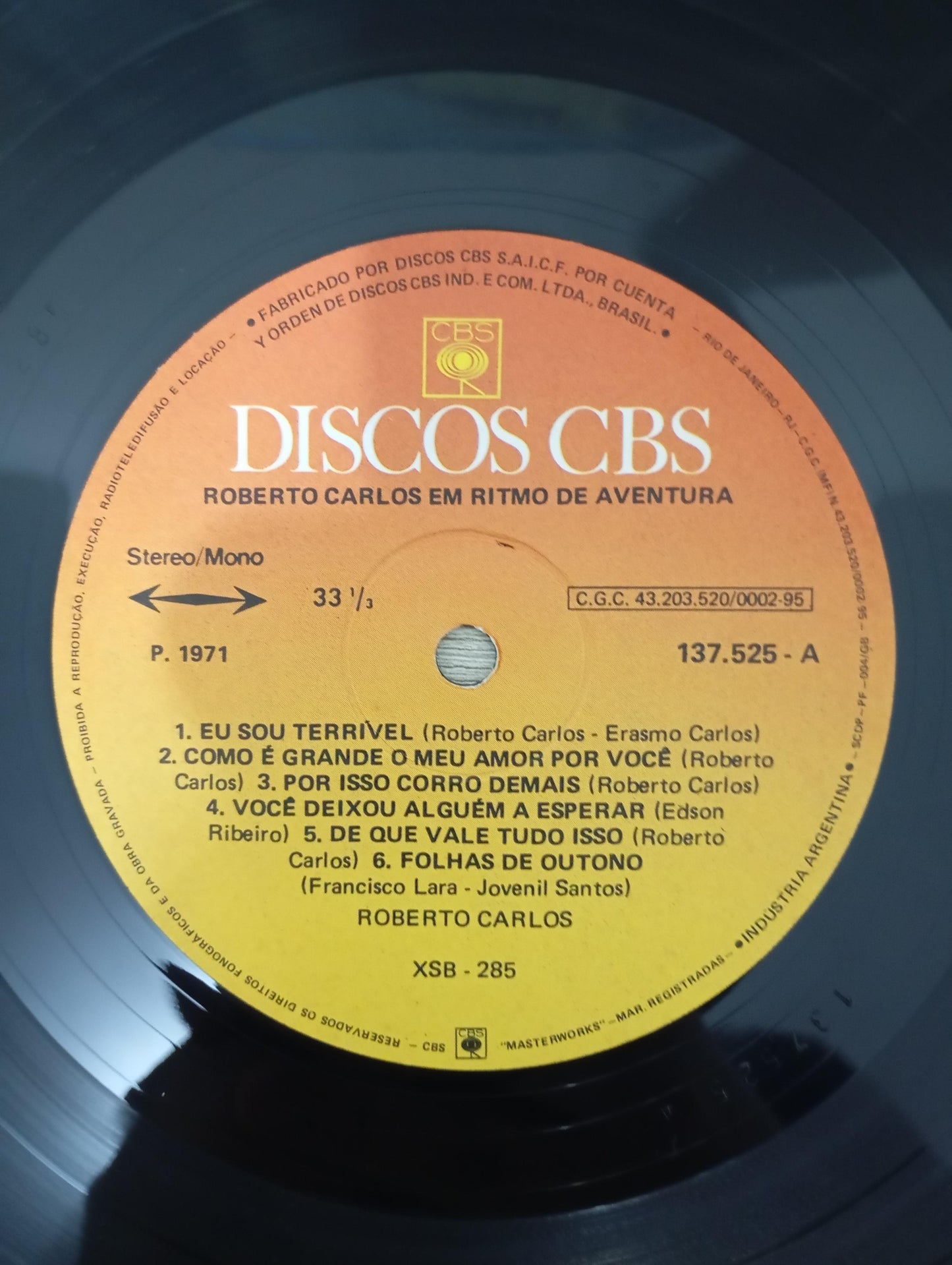 Lp Vinil Roberto Carlos Em Ritmo de Aventura