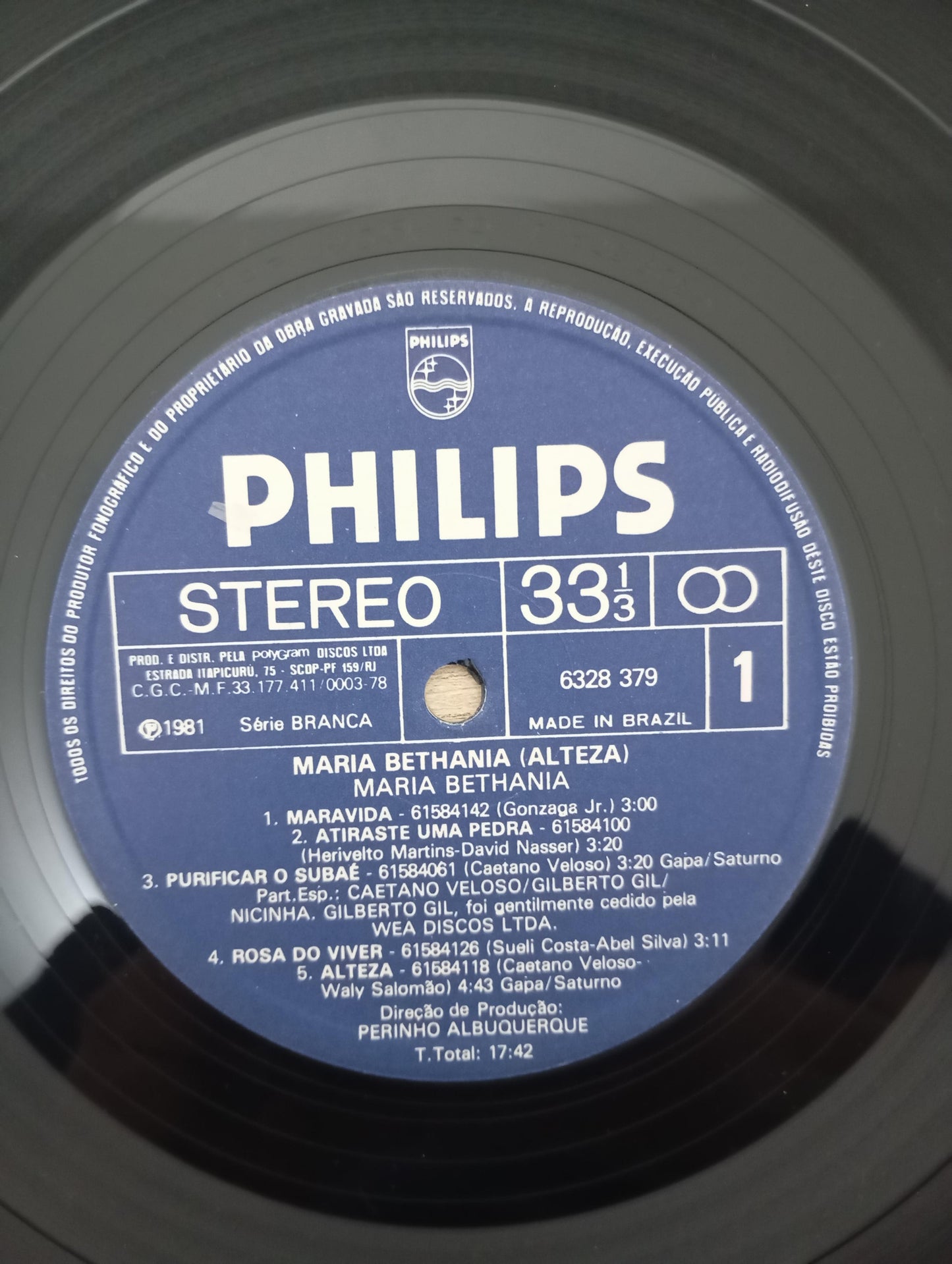 Disco Vinil Alteza Maria Bethânia Com Encarte A