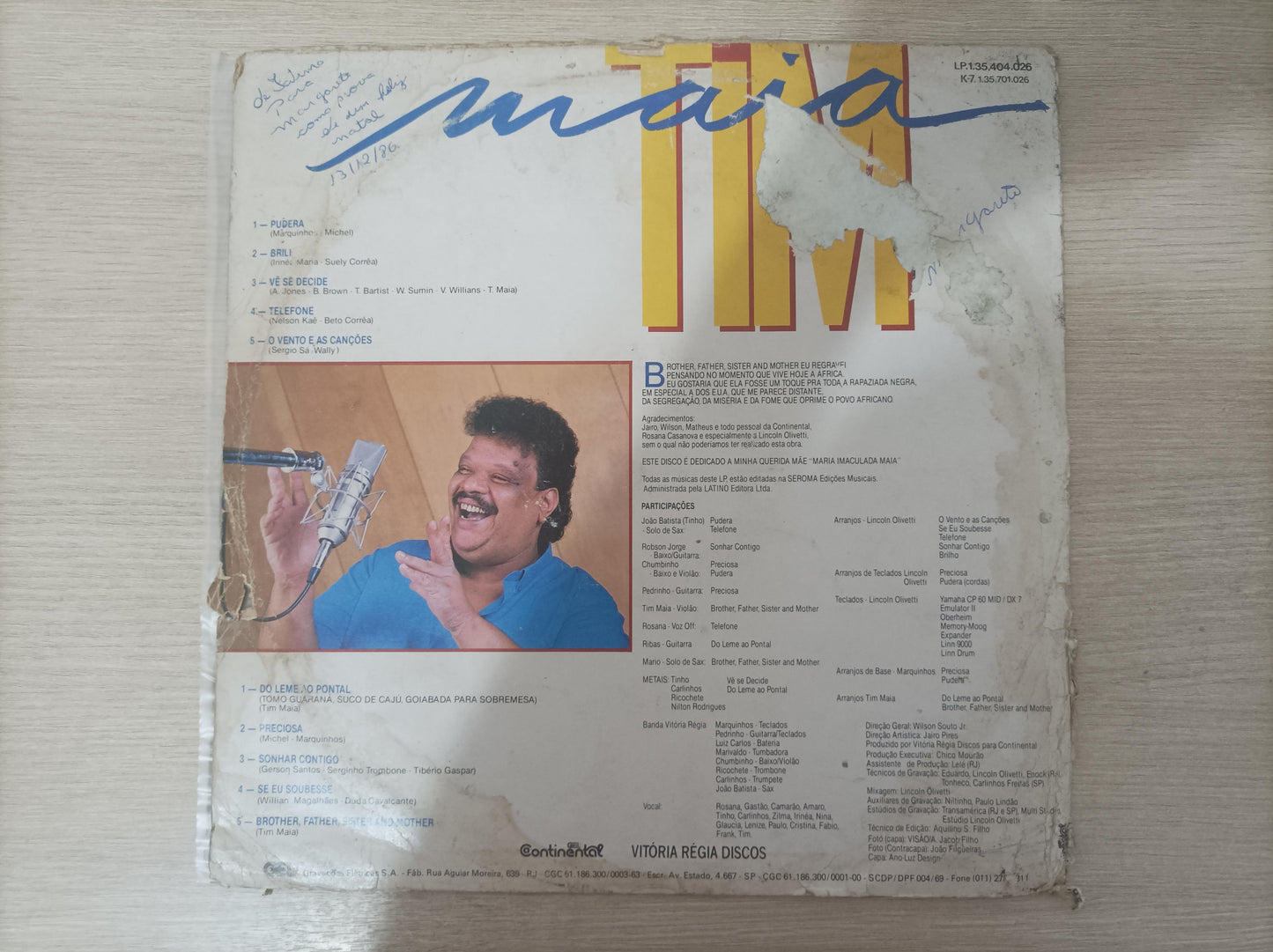 Lp Vinil Tim Maia 1986