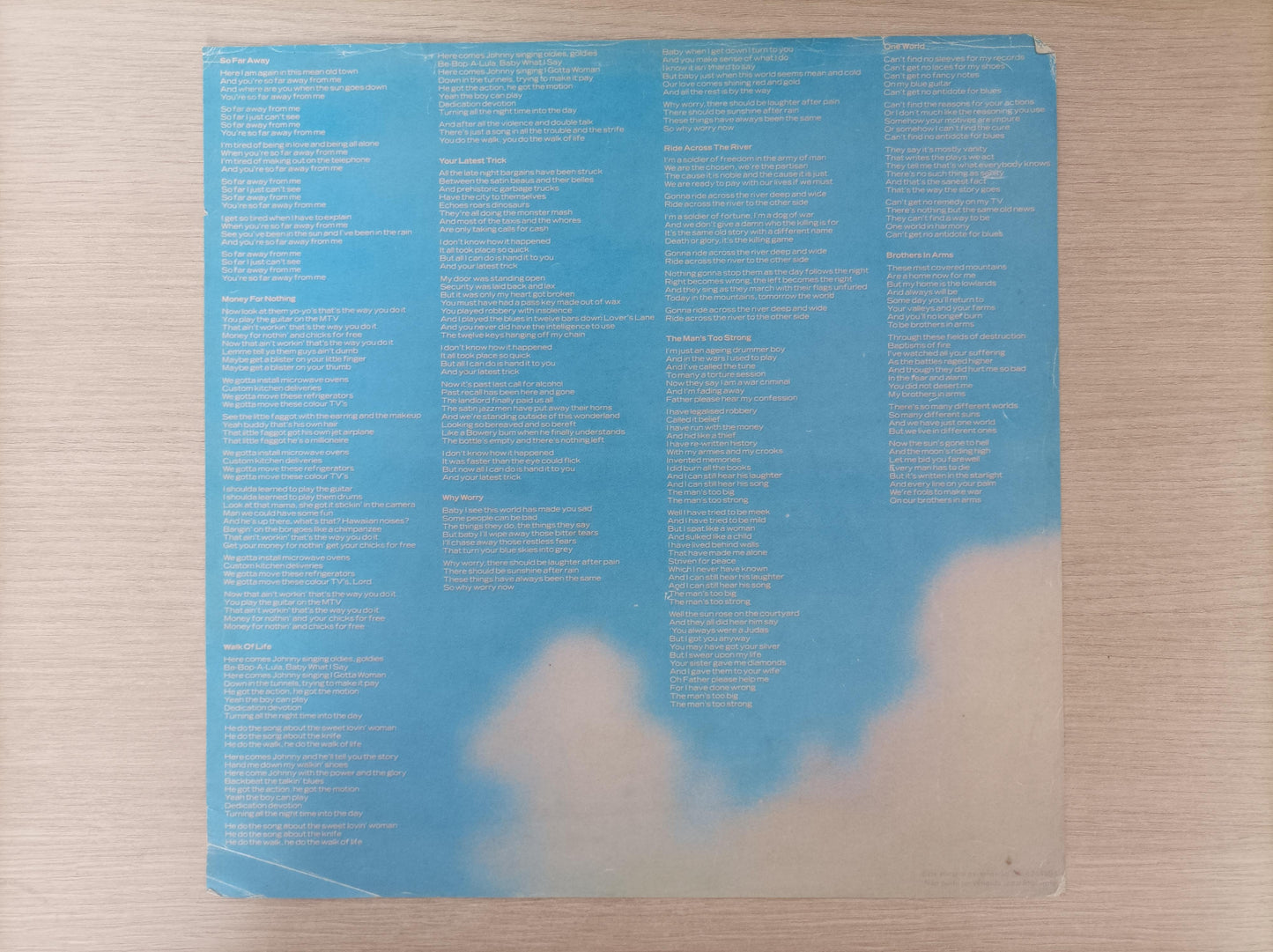 Disco Vinil Brothers In Arms Dire Straits Com Encarte A
