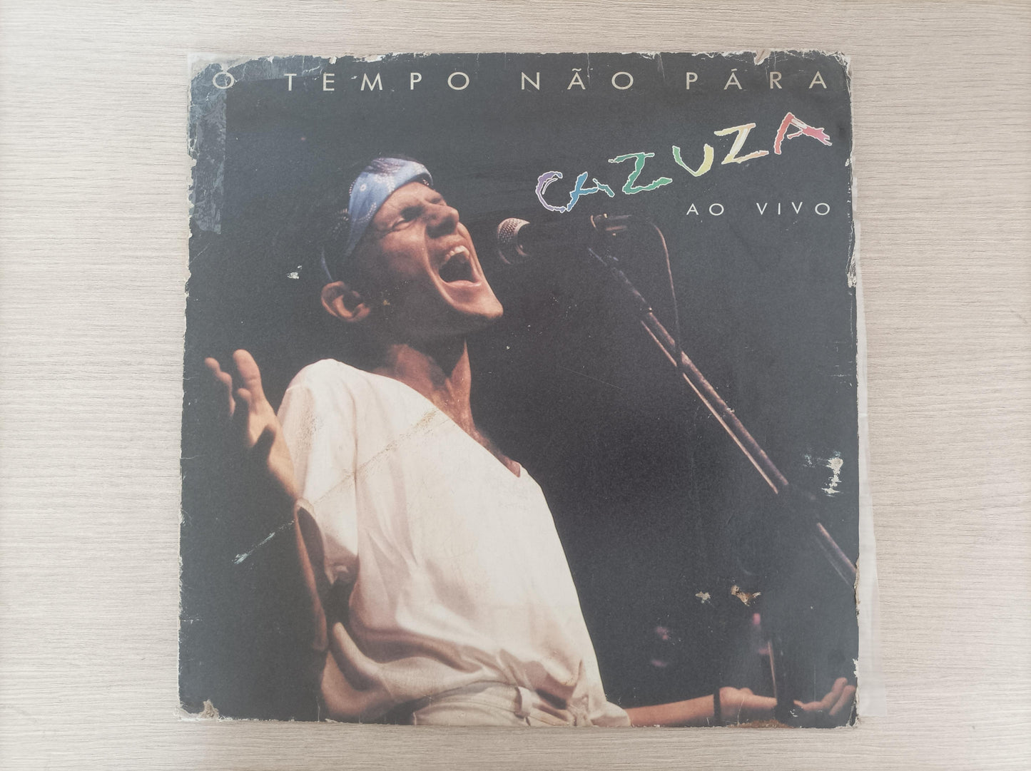 Lp Vinil Cazuza O Tempo Não Para Ao Vivo Com Encarte