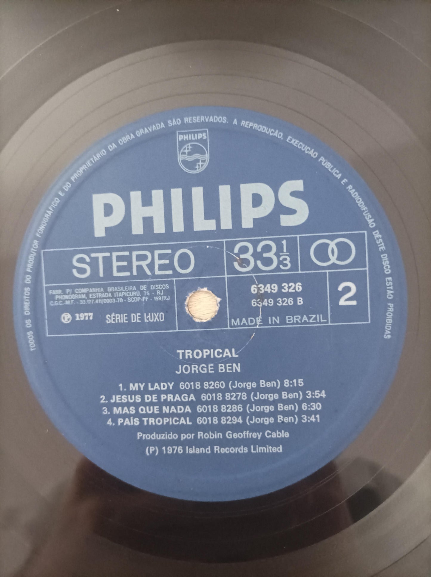 Lp Vinil Jorge Ben Tropical