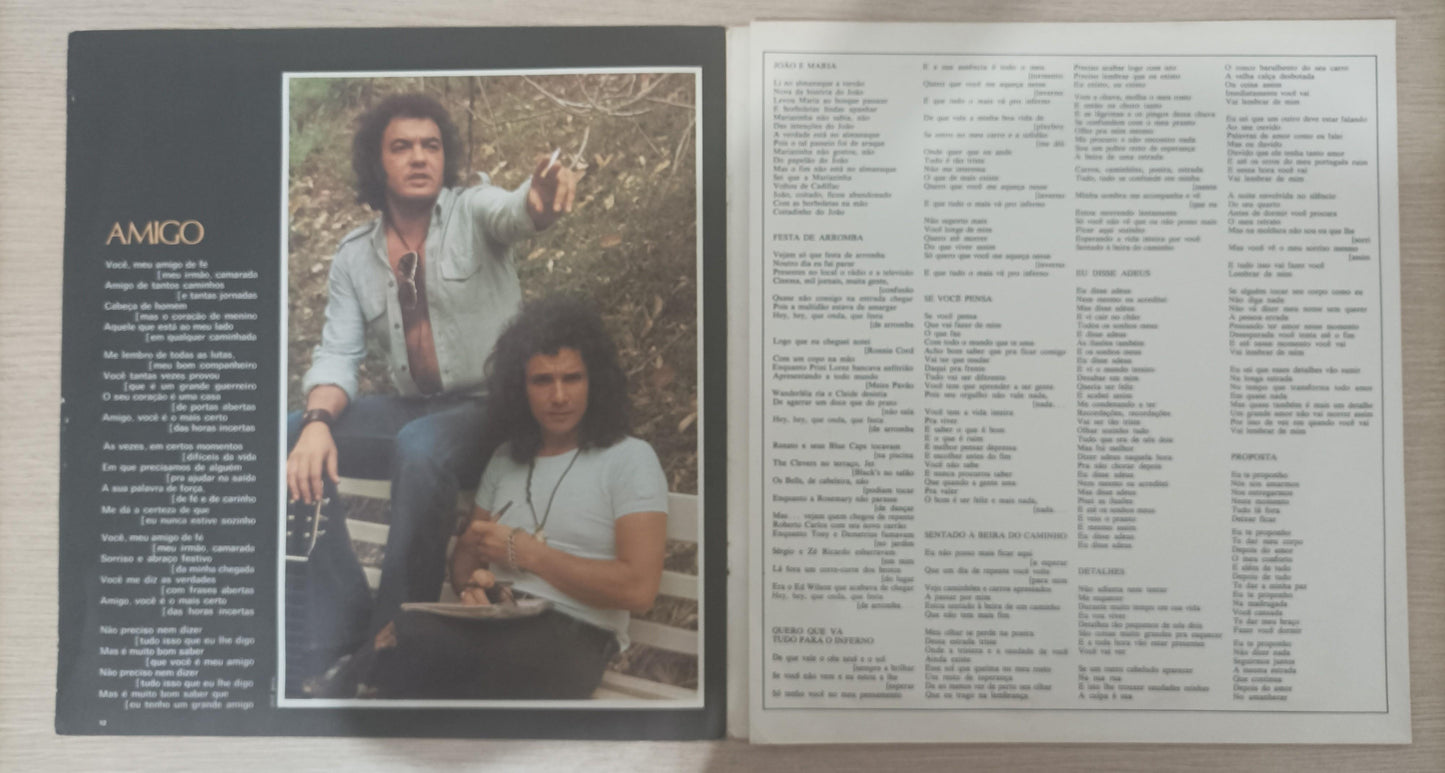 Lp Vinil Roberto Carlos & Erasmo História da MPB Capa Dupla