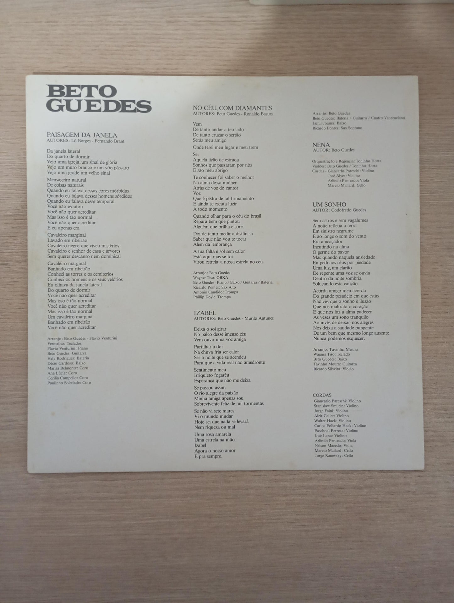 Lp Vinil Beto Guedes Viagem Das Mãos Com Encarte
