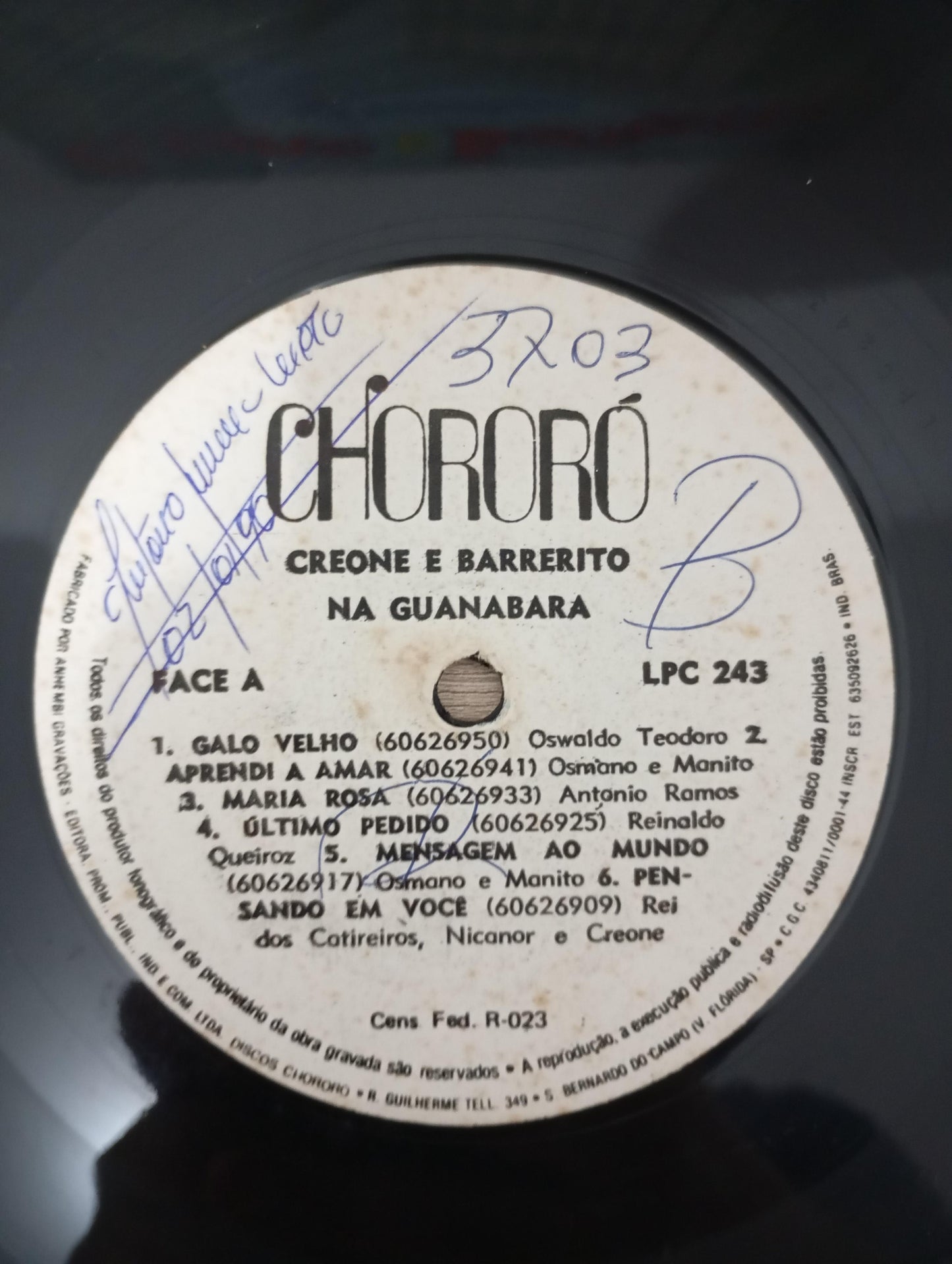 Lp Vinil Crione e Barrerito Na Guanabara