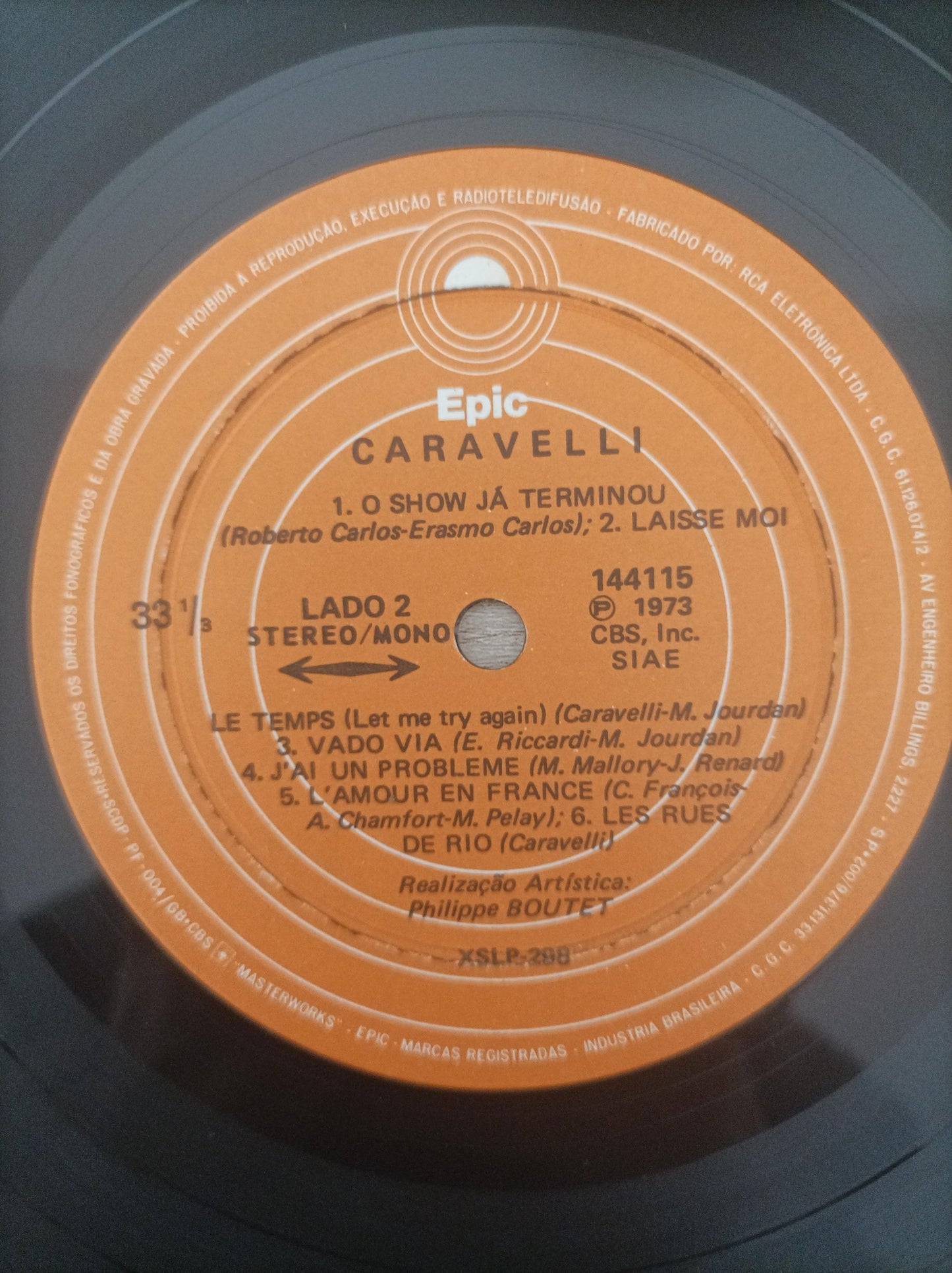 Lp Vinil Caravelli O Show Já Terminou Fio Maravilha