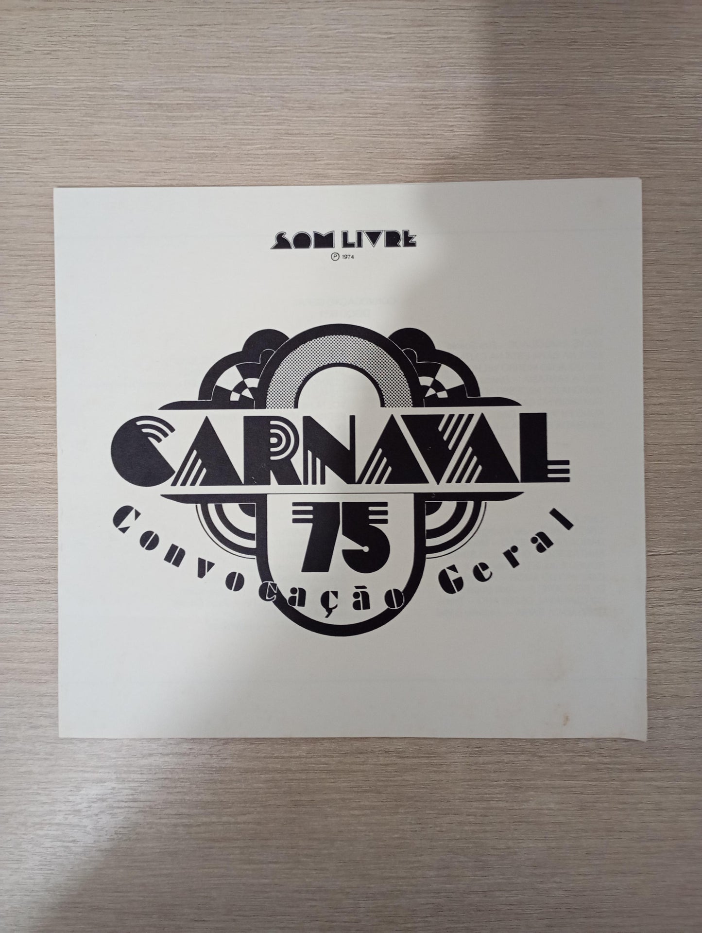 Lp Vinil Carnaval 75 Convocação Geral Duplo Com Encarte