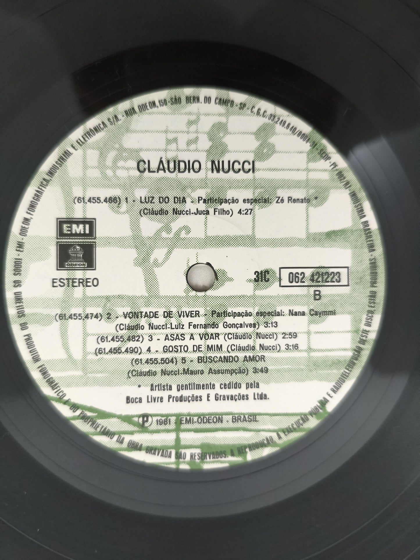 Lp Vinil Claudio Nucci 1981 Com Encarte