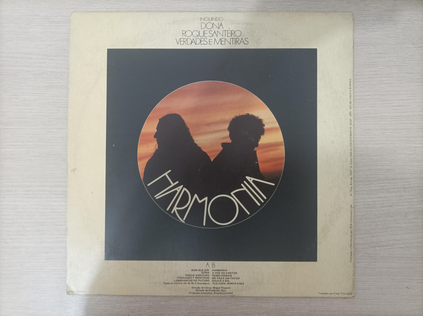 Lp Vinil Sá & Guarabyra Harmonia Com Encarte