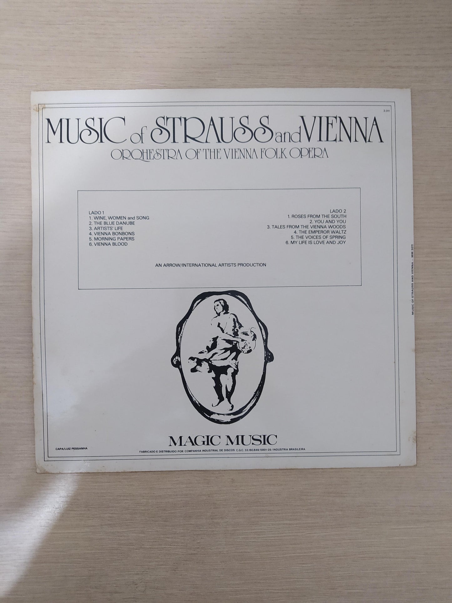 Lp Vinil Orchestra Of Vienna Folk Opera Strauss And Vienna