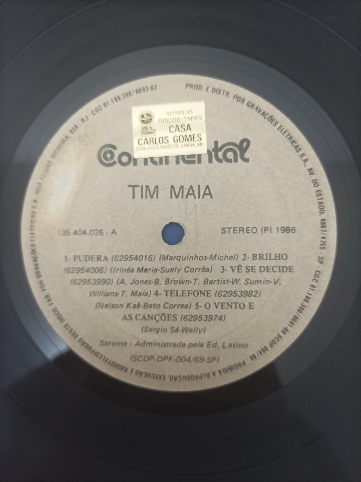 Lp Vinil Tim Maia 1986 Com Encarte