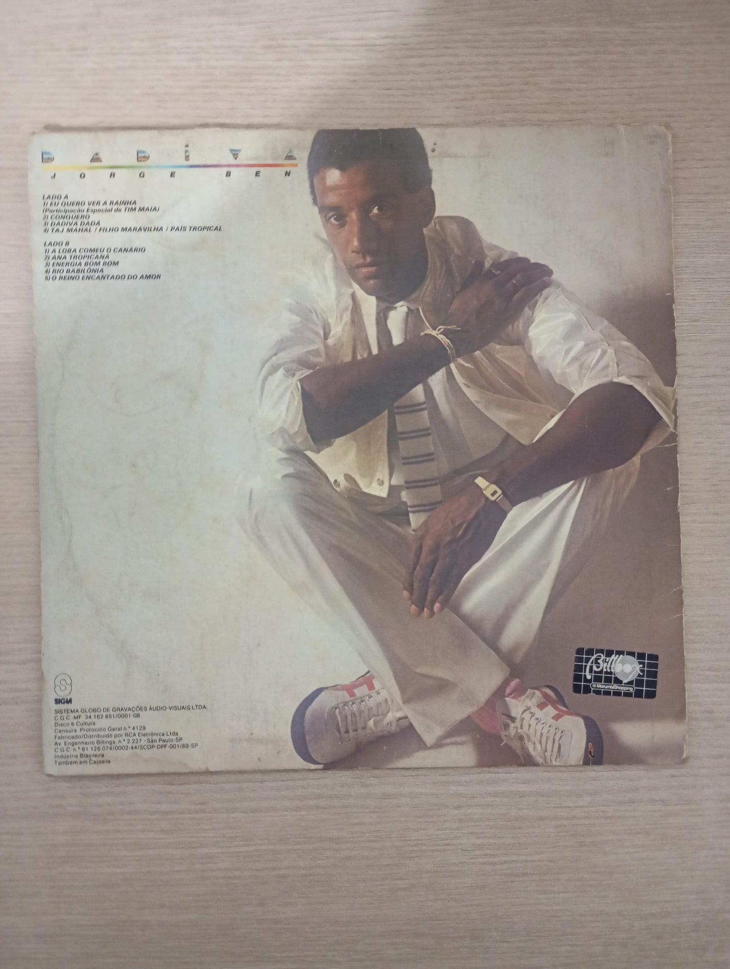 Disco Vinil Dádiva Jorge Ben Com Encarte A