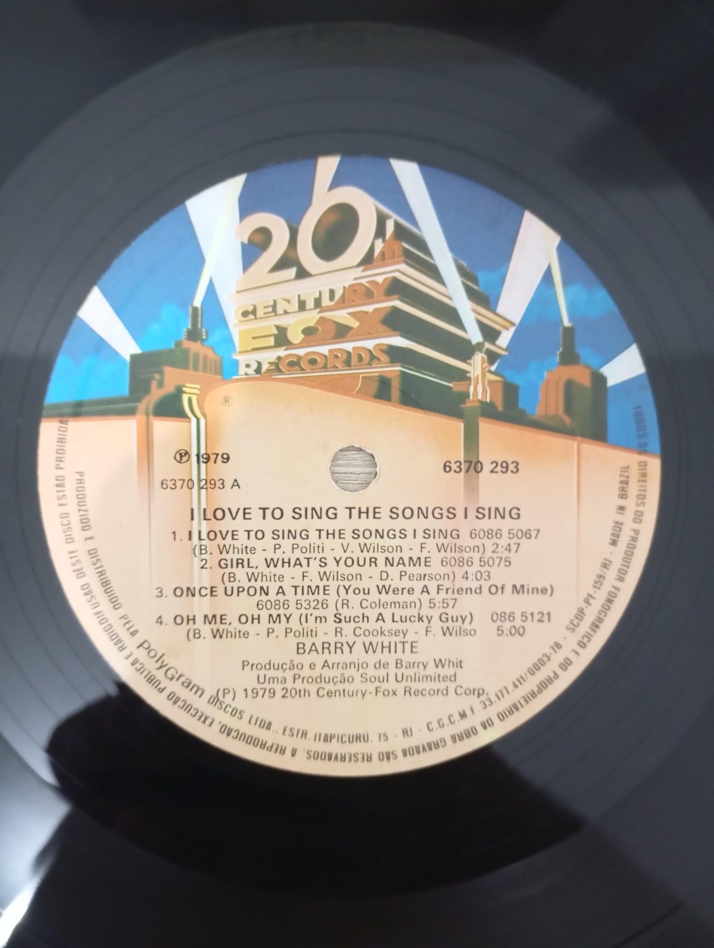 Lp Vinil Barry White I Love To Sing The Songs I Sing