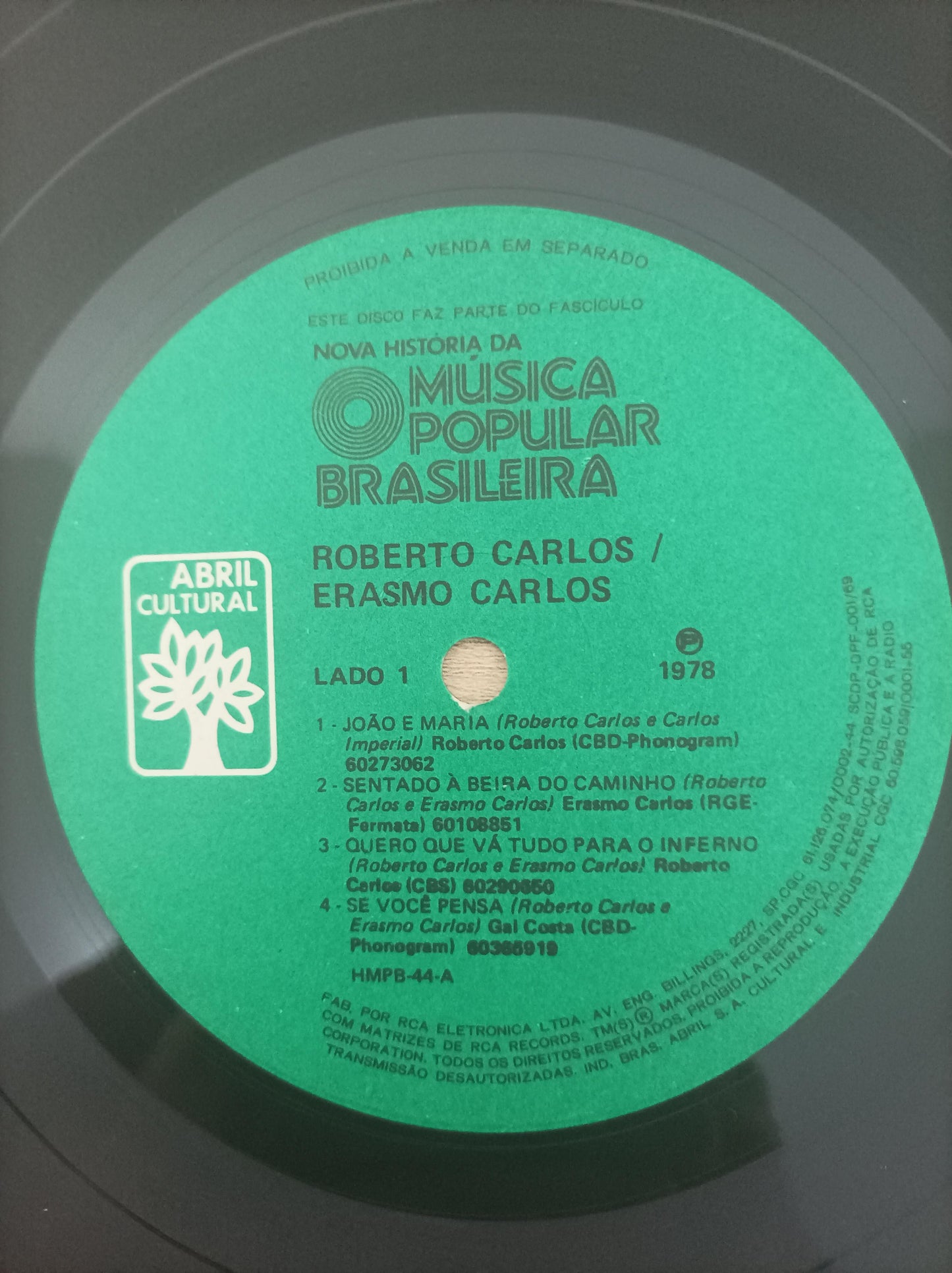 Lp Vinil Roberto Carlos & Erasmo História da MPB Capa Dupla
