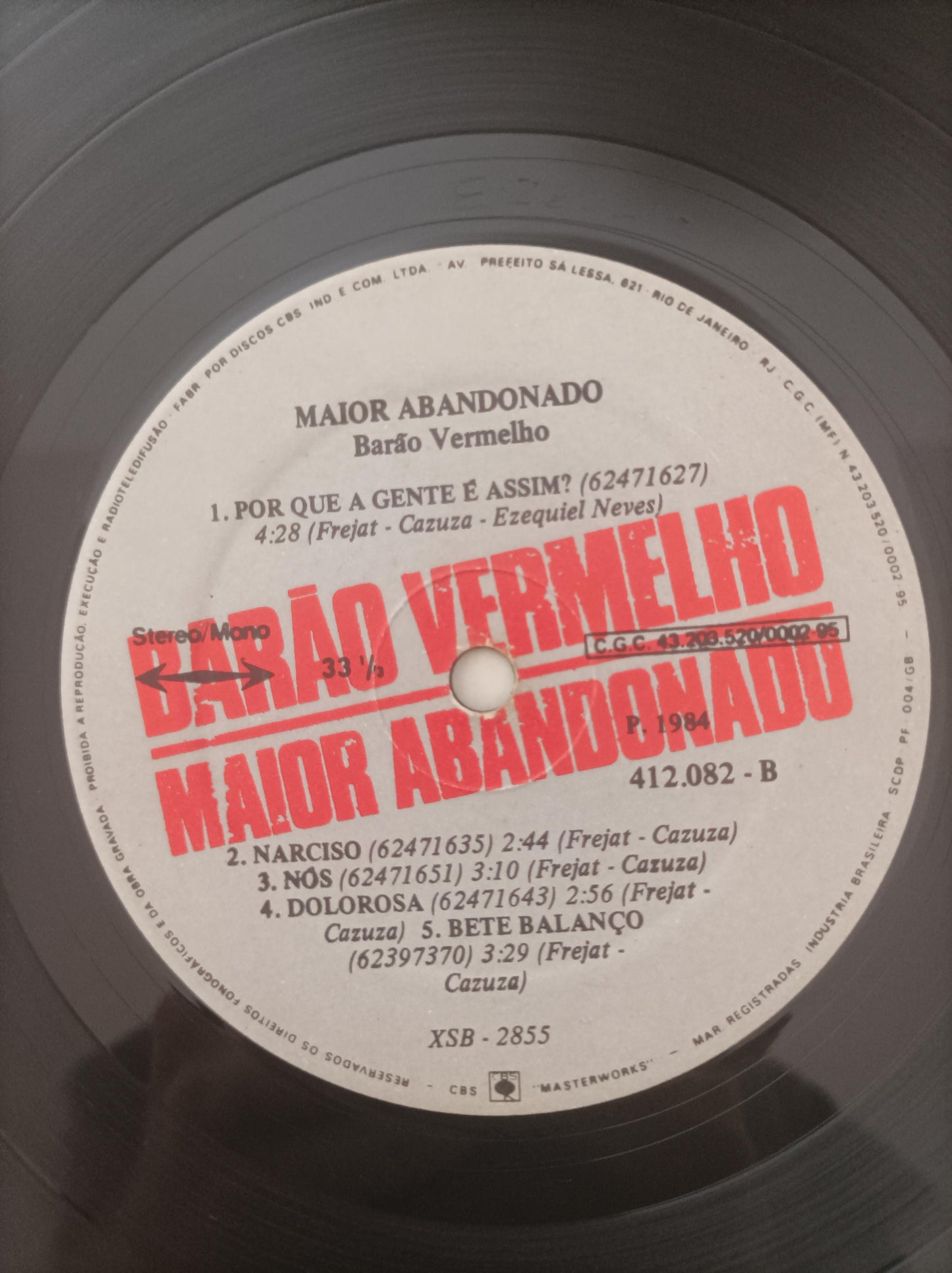 Lp Vinil Barão Vermelho Maior Abandonado Com Encarte