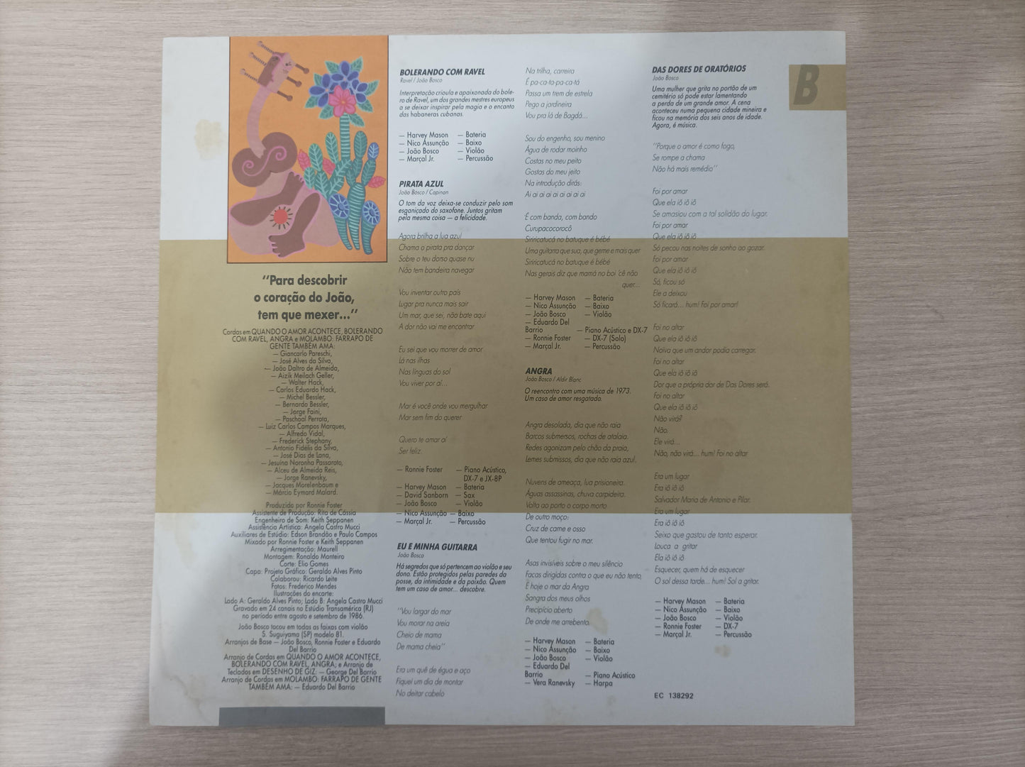 Lp Vinil João Bosco Ai, Ai, Ai De Mim Com Encarte